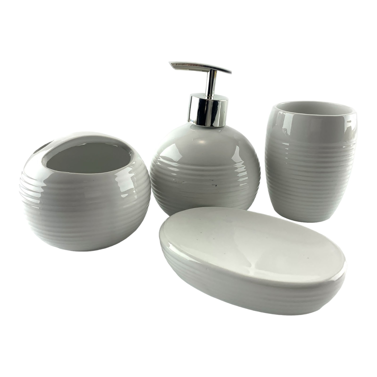 Набор для ванной керамический белый(17х14х10 см) Набор для ванной керамический белый(17х14х10 см)