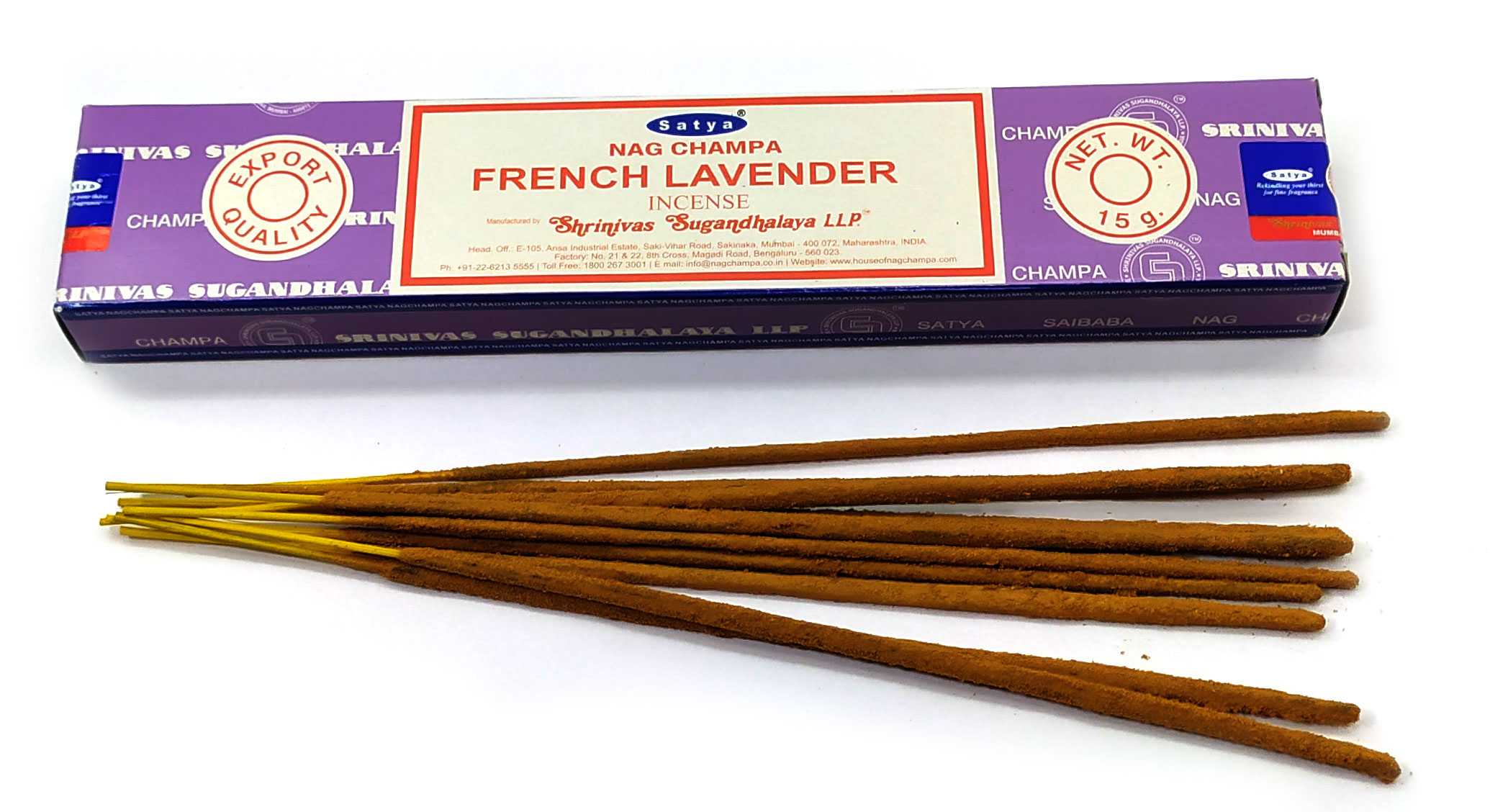 French Lavender (Французская Лаванда)(15 гр.)(Satya) масала благовоние French Lavender (Французская Лаванда)(15 гр.)(Satya) масала благовоние