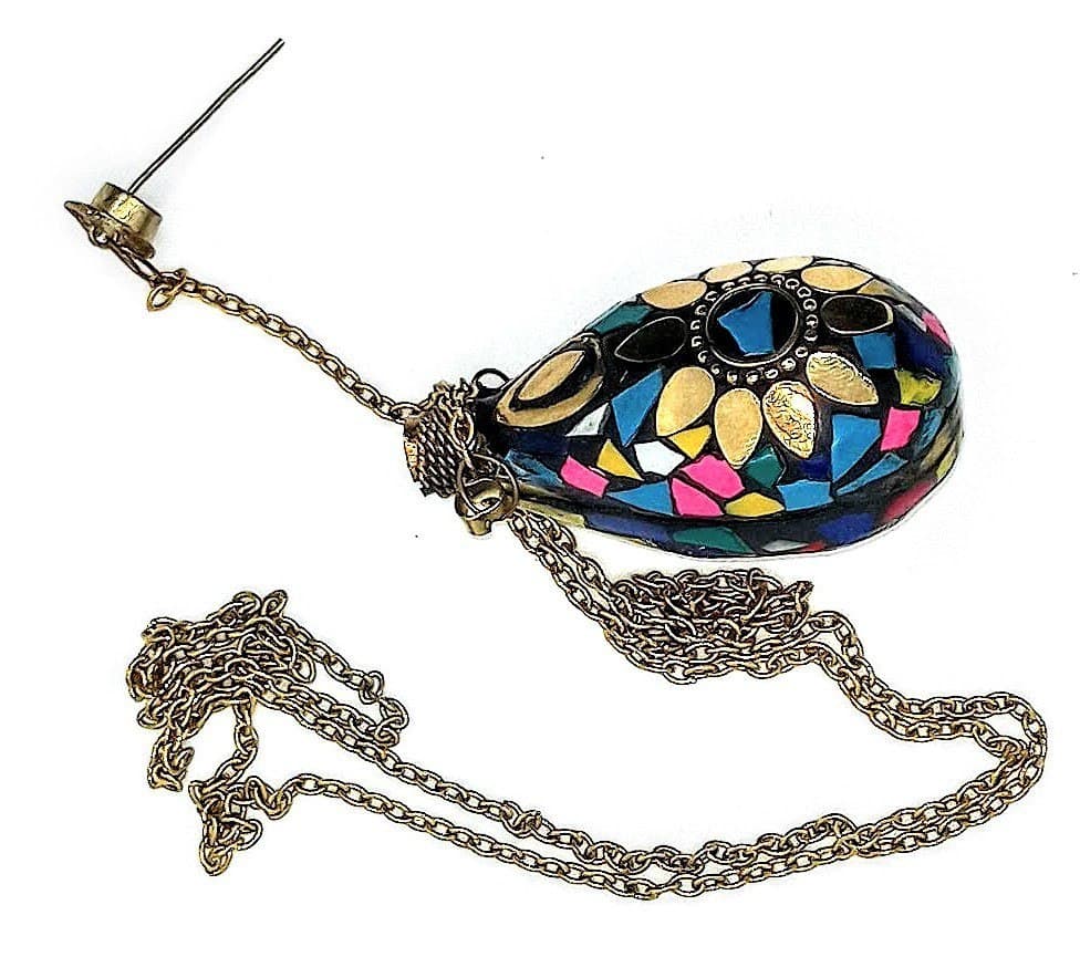 Аромакулон бронзовый с инкрустацией Индия (5,5х4,5х2 см) Аромакулон бронзовый с инкрустацией Индия (5,5х4,5х2 см)