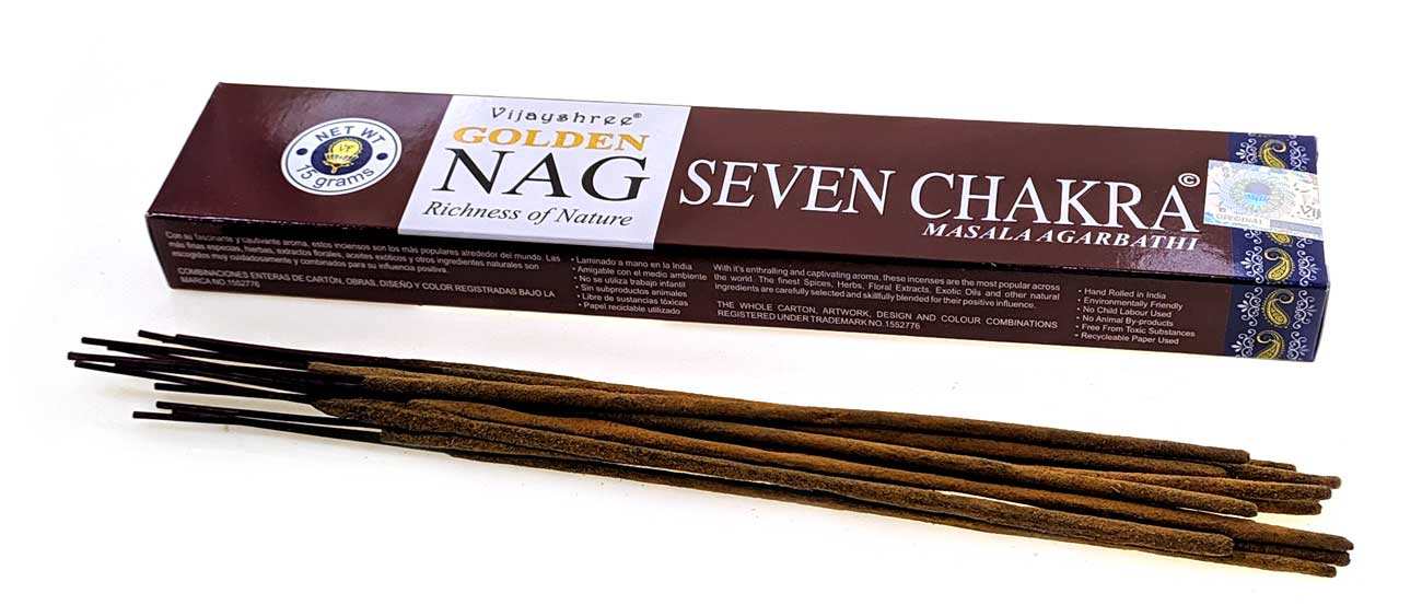 Golden Nag Seven Chakra (Седьмая Чакра)(Vijayshree)(15 гр.) масала благовоние Golden Nag Seven Chakra (Седьмая Чакра)(Vijayshree)(15 гр.) масала благовоние