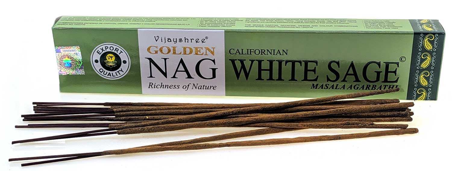 Golden Nag White Sage (Белый Шалфей)(Vijayshree)(15 гр.) масала благовоние Golden Nag White Sage (Белый Шалфей)(Vijayshree)(15 гр.) масала благовоние