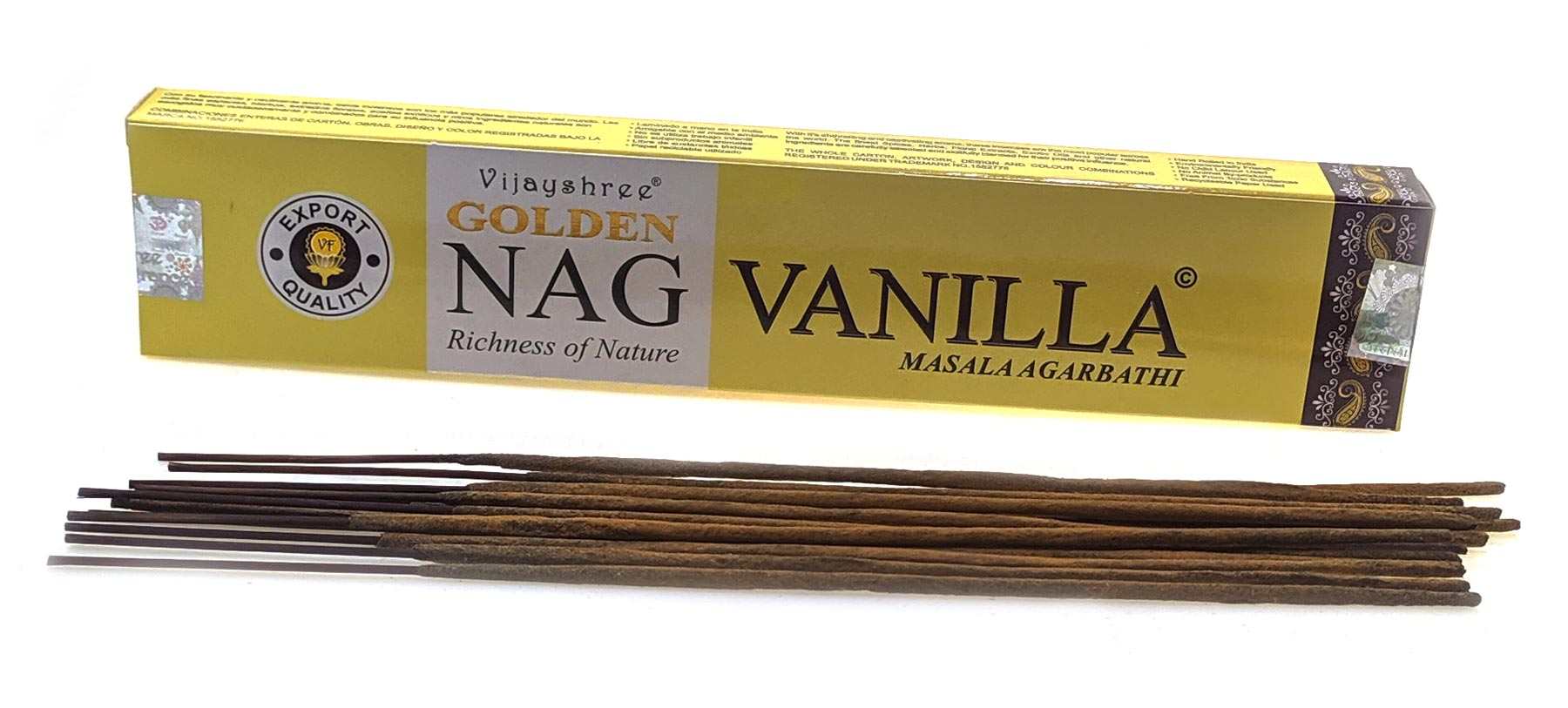 Golden Nag Vanilla (Ваниль)(Vijayshree)(15 гр.) масала благовоние Golden Nag Vanilla (Ваниль)(Vijayshree)(15 гр.) масала благовоние