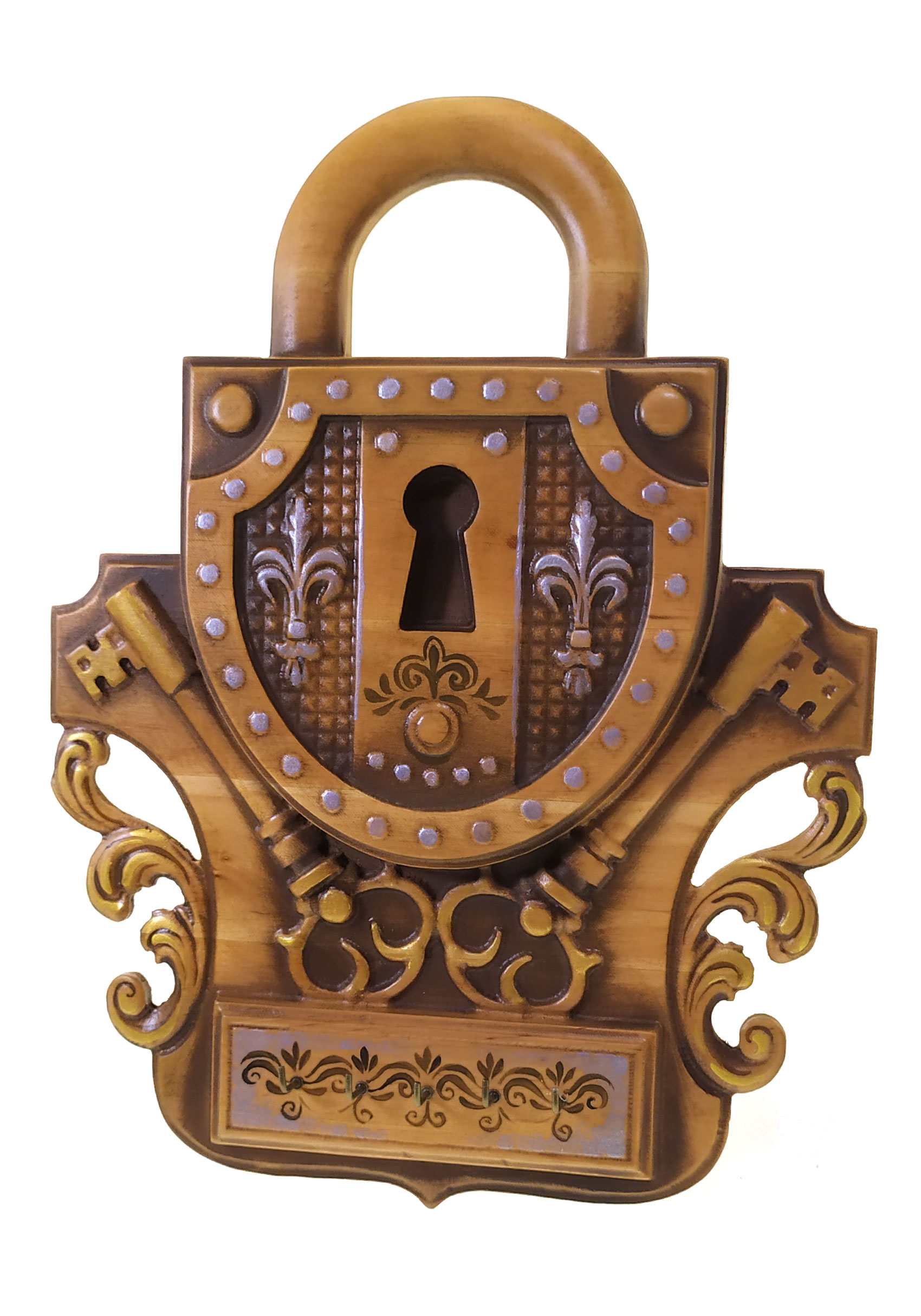 Панно Замок с ключами , (30×22×2.2см)массив дерева,резная,покрыта патиной,эмалями и лаком. Панно Замок с ключами , (30×22×2.2см)массив дерева,резная,покрыта патиной,эмалями и лаком.