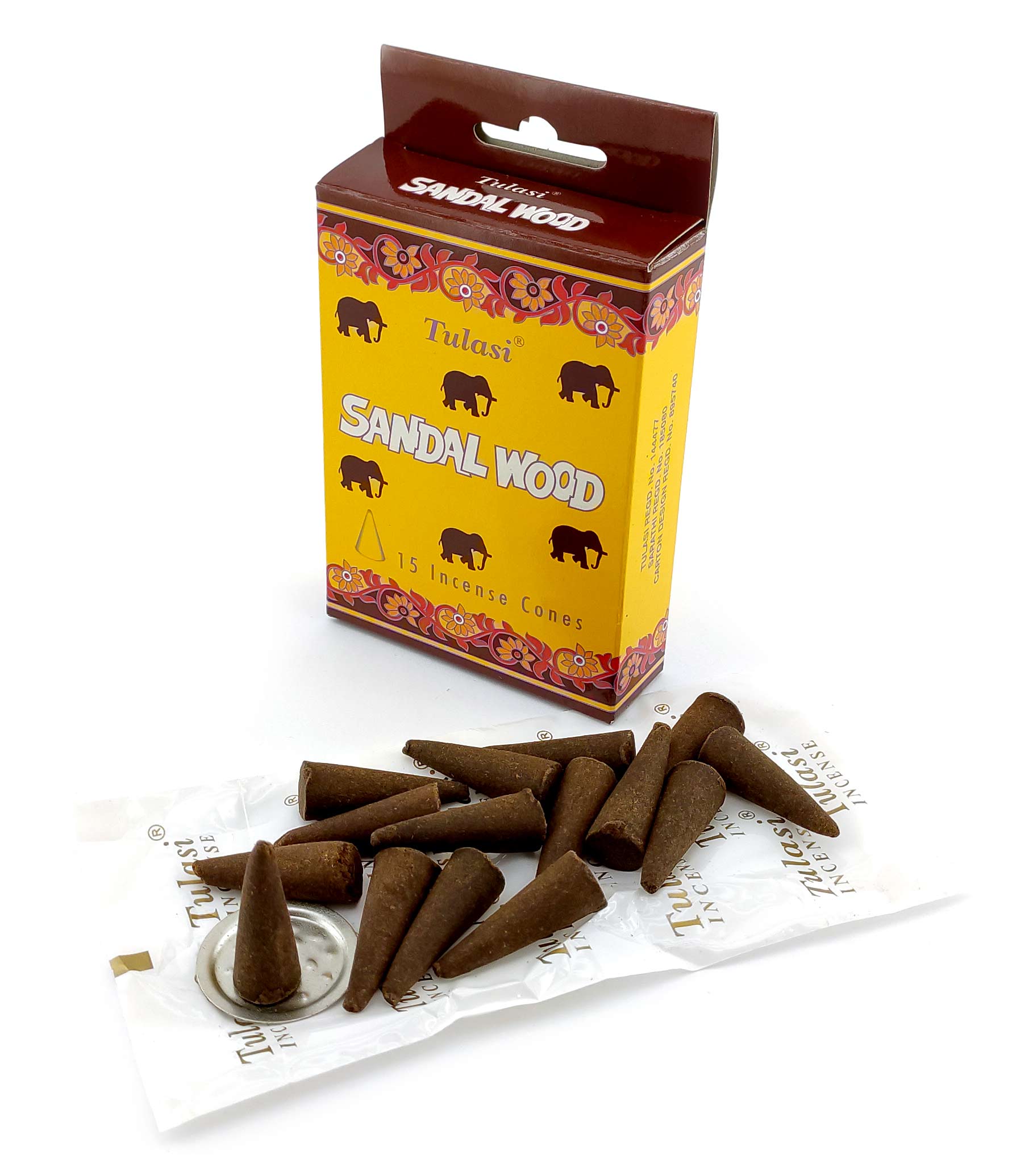 Sandalwood Incense Cones (Сандал)(Tulasi) Конусы Sandalwood Incense Cones (Сандал)(Tulasi) Конусы