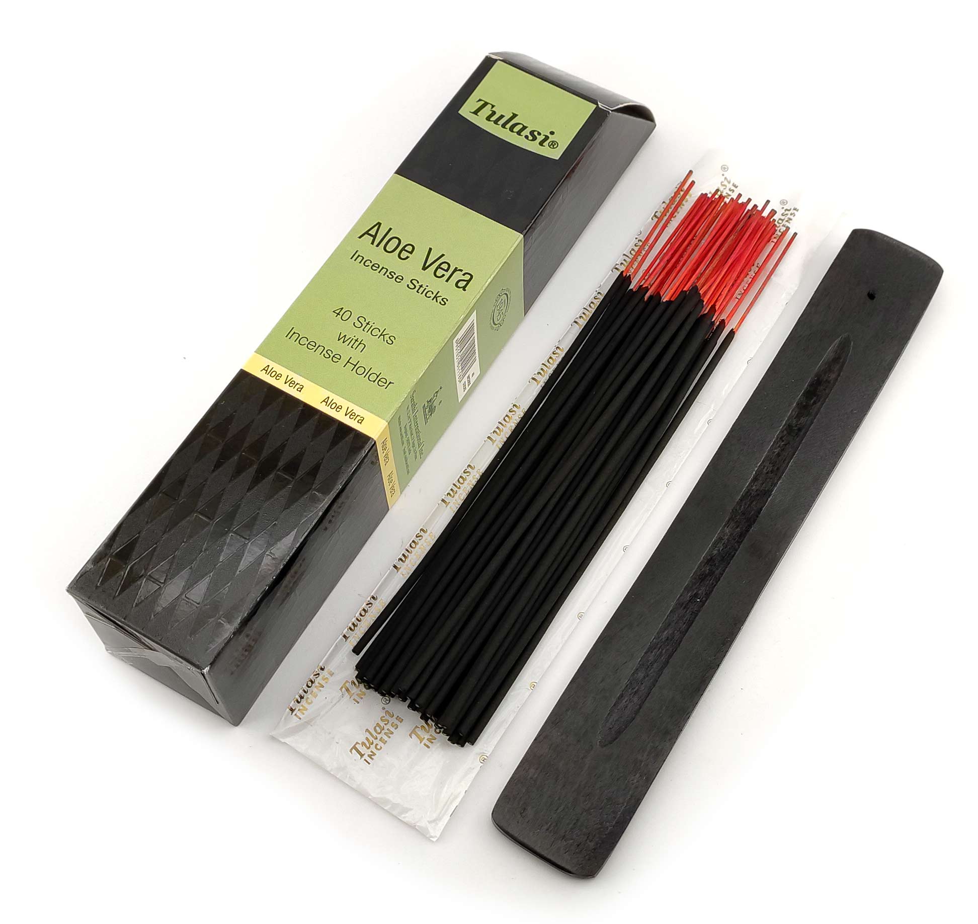 Aloe Vera 40 Stiks with Incense Holder (Благовония 40 штук с деревянной подставкой)(Tulasi) Aloe Vera 40 Stiks with Incense Holder (Благовония 40 штук с деревянной подставкой)(Tulasi)