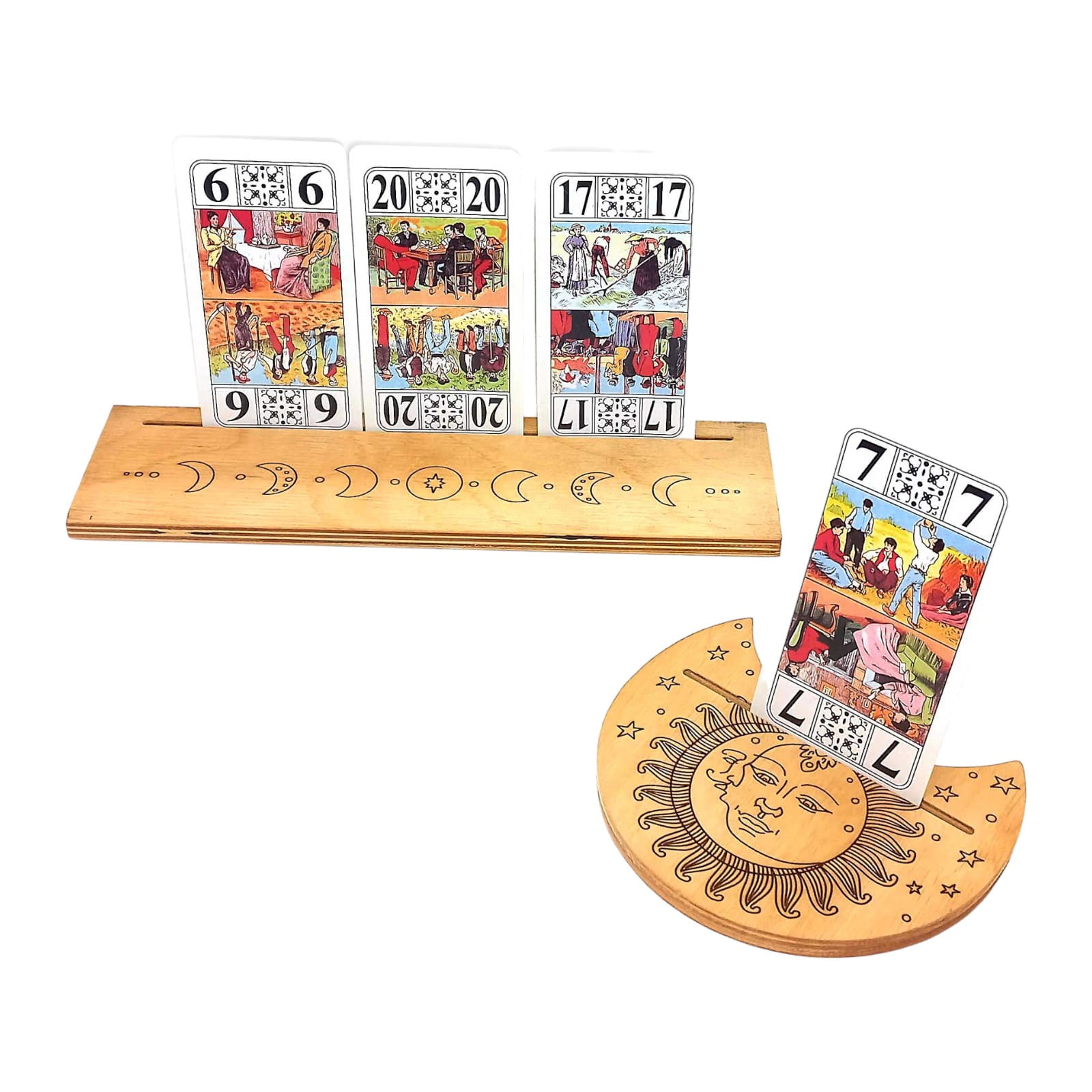 Подставки под карты Таро(25×7,5см)и(10,5×12,5см)лунная,светлая. Подставки под карты Таро(25×7,5см)и(10,5×12,5см)лунная,светлая.