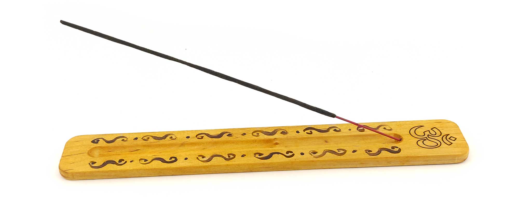 Подставка под благовония Янтарь, с рисунком (260х40х7 мм), массив дерева. Подставка под благовония Янтарь, с рисунком (260х40х7 мм), массив дерева.