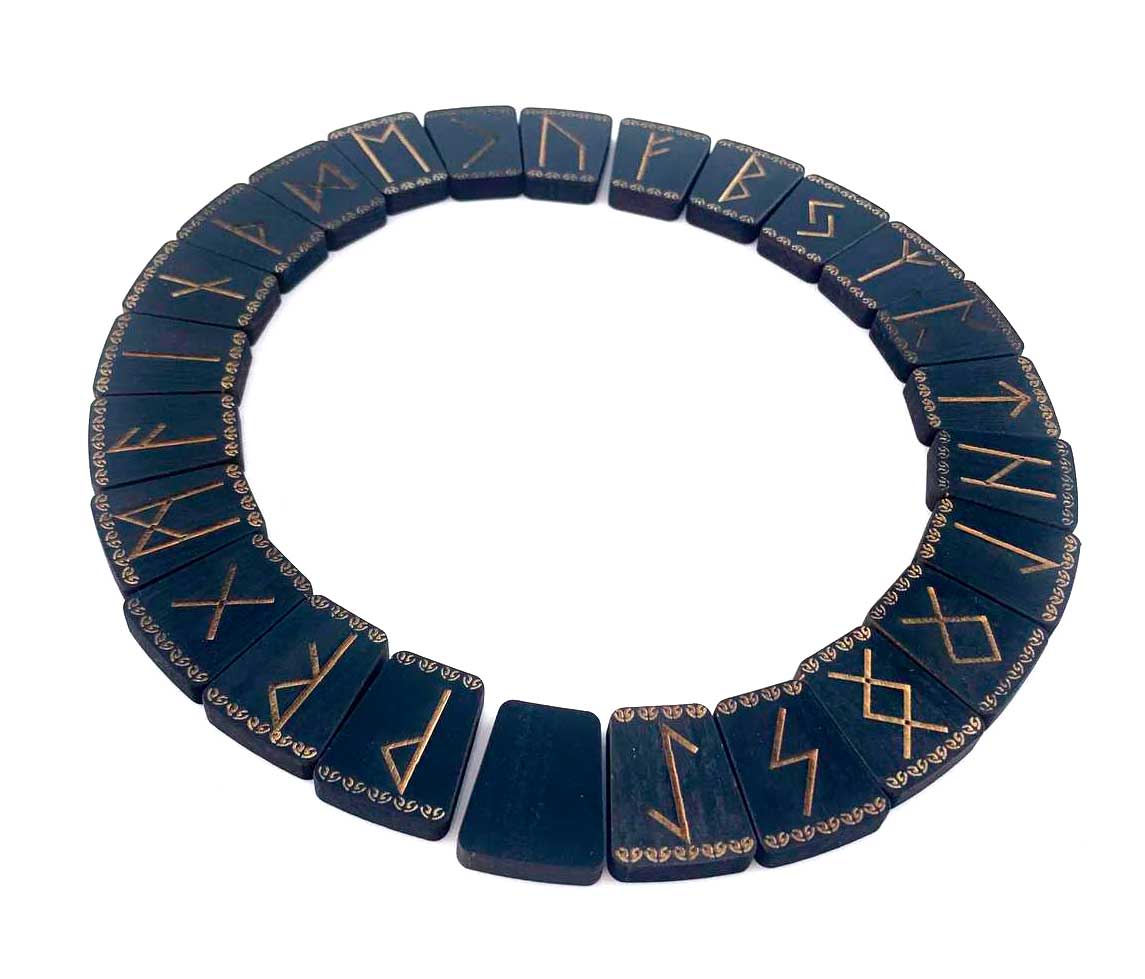 Руны Скандинавские темные, 25 рун (2,9×2,4×0,7 см) ,массив дерева Руны Скандинавские темные, 25 рун (2,9×2,4×0,7 см) ,массив дерева