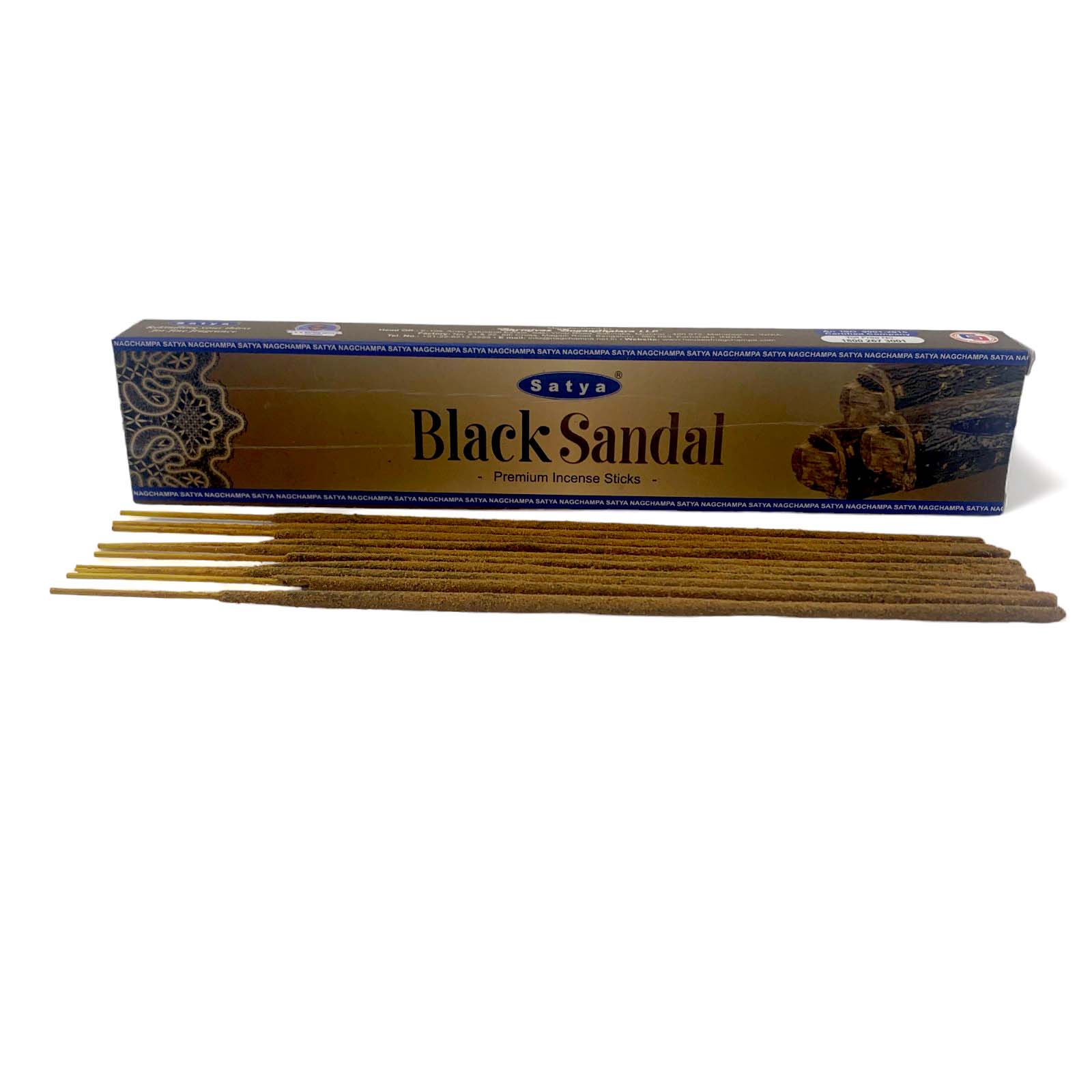 Black Sandal premium incence sticks (Черный Сандал)(Satya) пыльцовое благовоние 15 гр. Black Sandal premium incence sticks (Черный Сандал)(Satya) пыльцовое благовоние 15 гр.