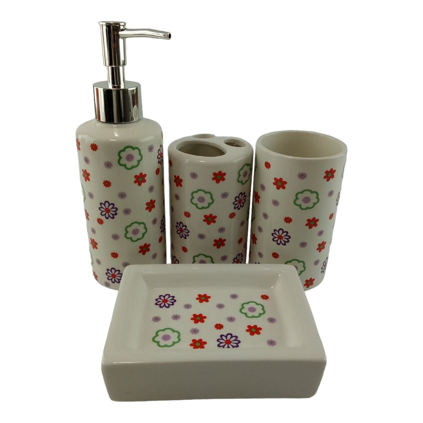 Набор для ванной керамический Цветочная поляна Набор для ванной керамический Цветочная поляна