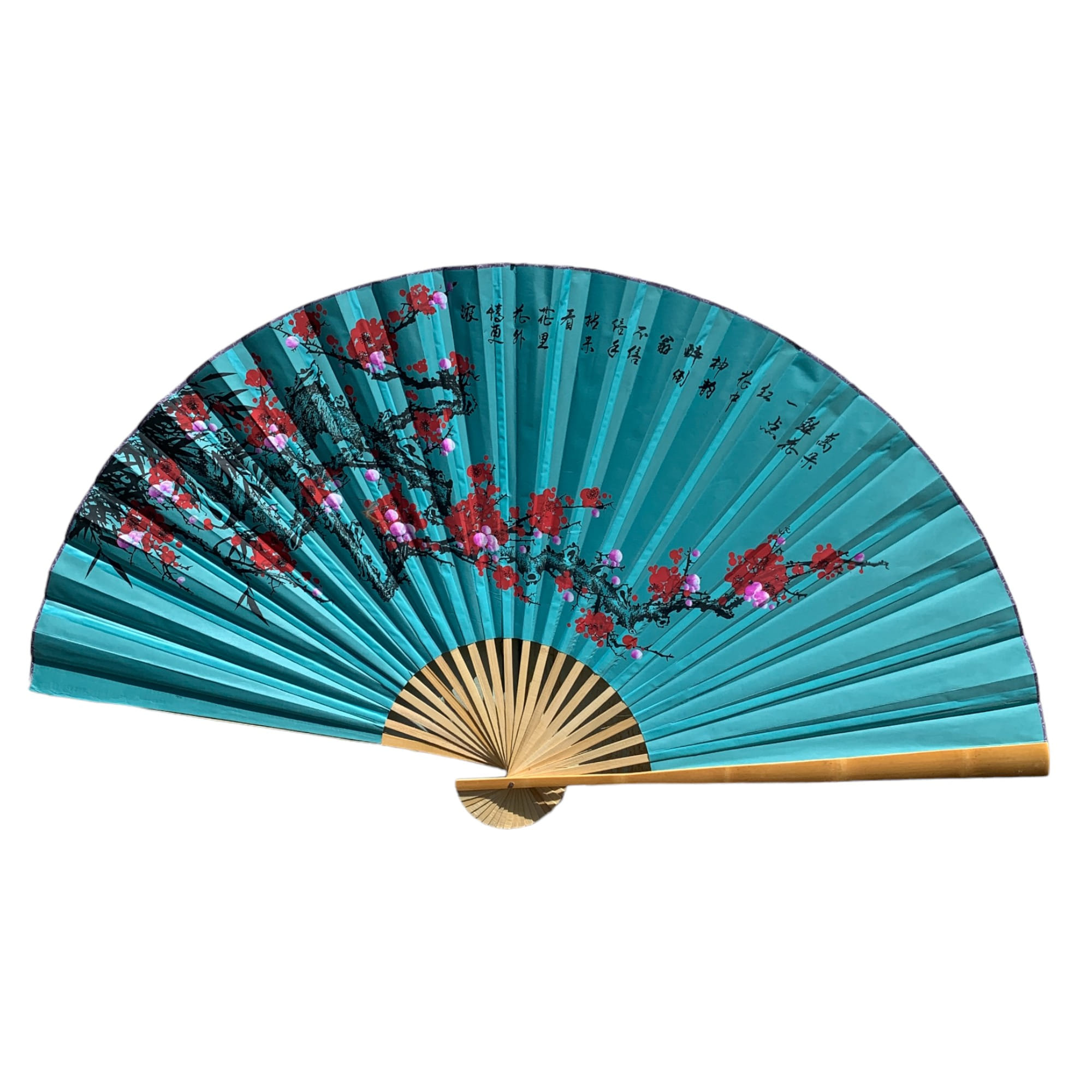Веер настенный Сакура на бирюзовом фоне ткань (90х5,8х 157 см) Веер настенный Сакура на бирюзовом фоне ткань (90х5,8х 157 см)