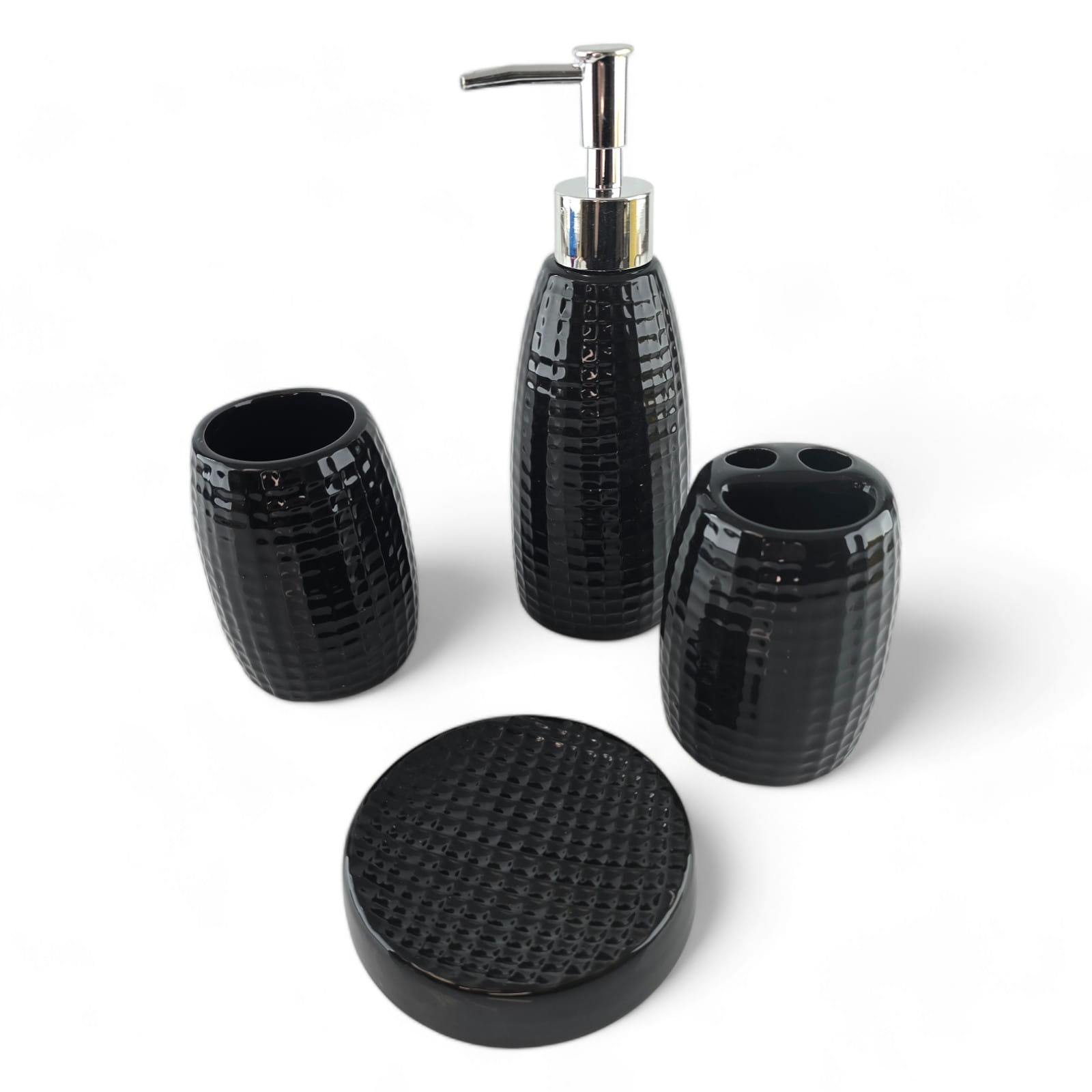 Набор для ванной керамический, черный (25Х23.5х 8 см) Набор для ванной керамический, черный (25Х23.5х 8 см)
