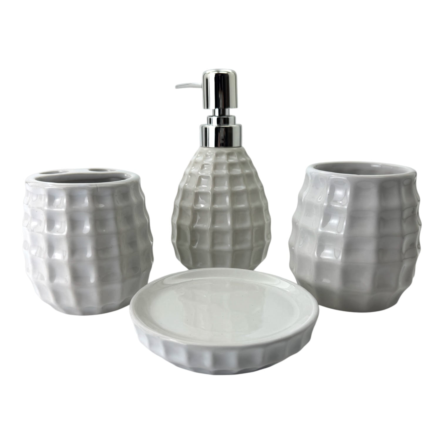 Набор для ванной керамический, белый (28,5х 22,5х 9 см) Набор для ванной керамический, белый (28,5х 22,5х 9 см)