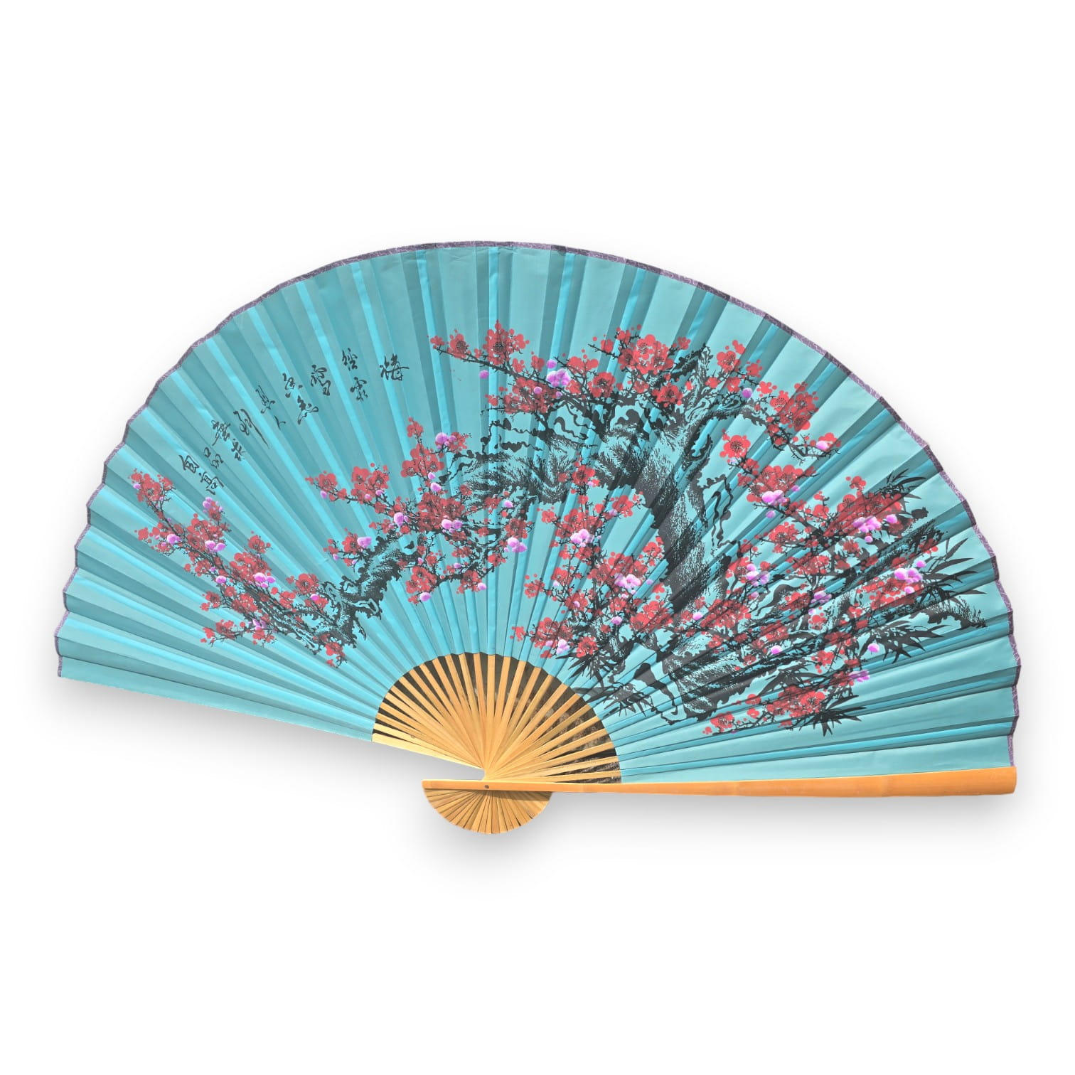 Веер настенный Сакура на голубом фоне ткань (122х6х 211 см) Веер настенный Сакура на голубом фоне ткань (122х6х 211 см)