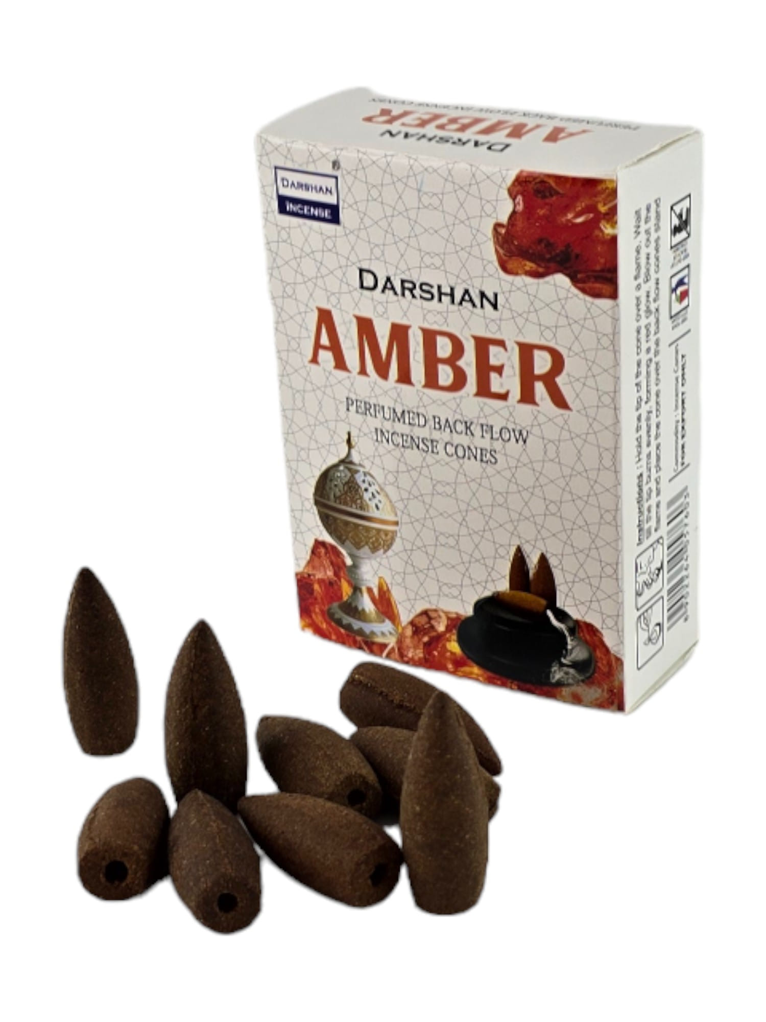 Amber BackFlow Cones (Янтарь)(Darshan) конусы с обратным потоком Amber BackFlow Cones (Янтарь)(Darshan) конусы с обратным потоком