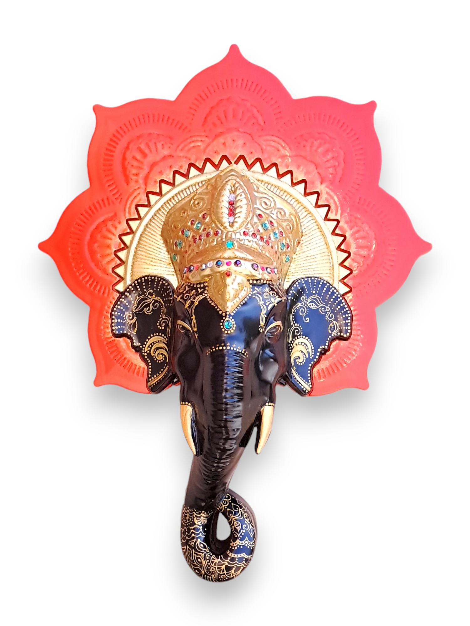 Панно-маска настенная Слон -хранитель удачи(670*500*140мм) Панно-маска настенная Слон -хранитель удачи(670*500*140мм)