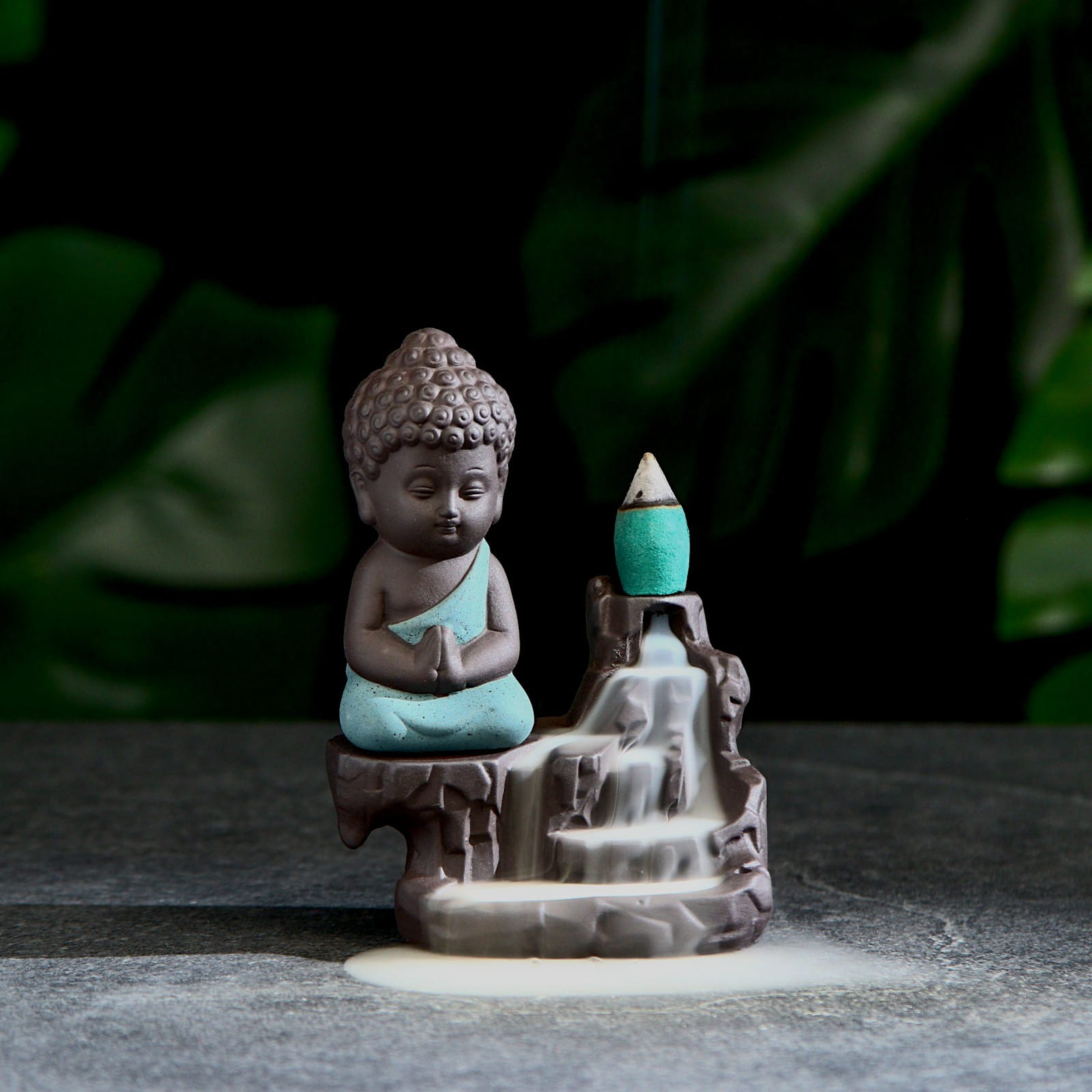 Подставка под благовония Back Flow Будда зеленый (12х8х6,5 см) Подставка под благовония Back Flow Будда зеленый (12х8х6,5 см)