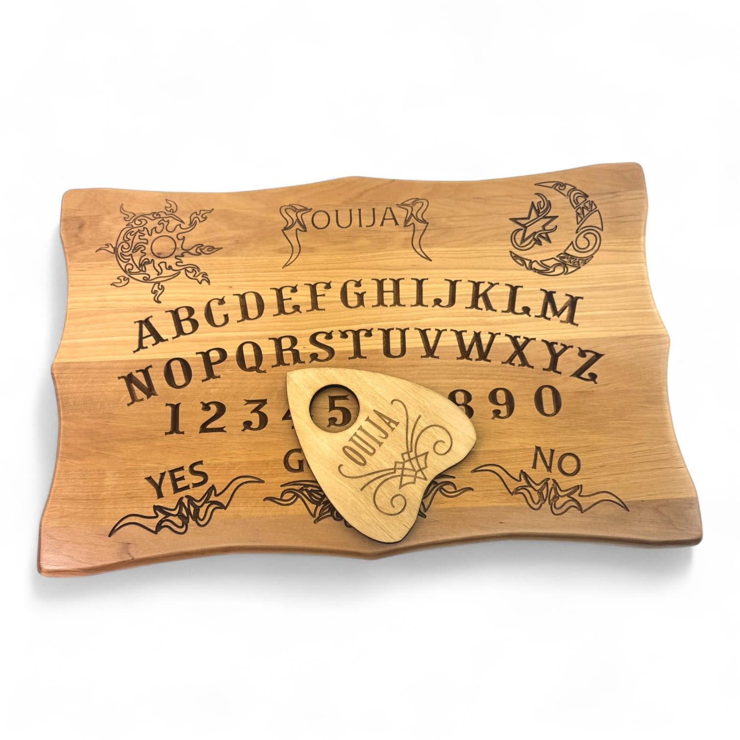 Спиритическая доска OUIJA Эксклюзивная светлая, на английском языке (46×29×1,8см),резная,массив д Спиритическая доска OUIJA Эксклюзивная светлая, на английском языке (46×29×1,8см),резная,массив д