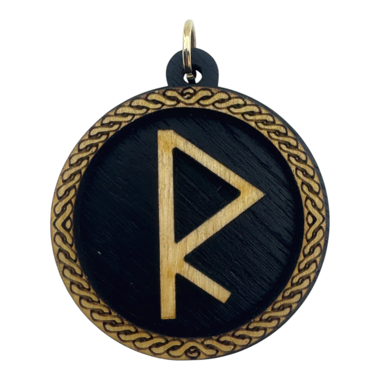 Рунический оберег-подвеска Райдо(d-45мм),дерево. Рунический оберег-подвеска Райдо(d-45мм),дерево.