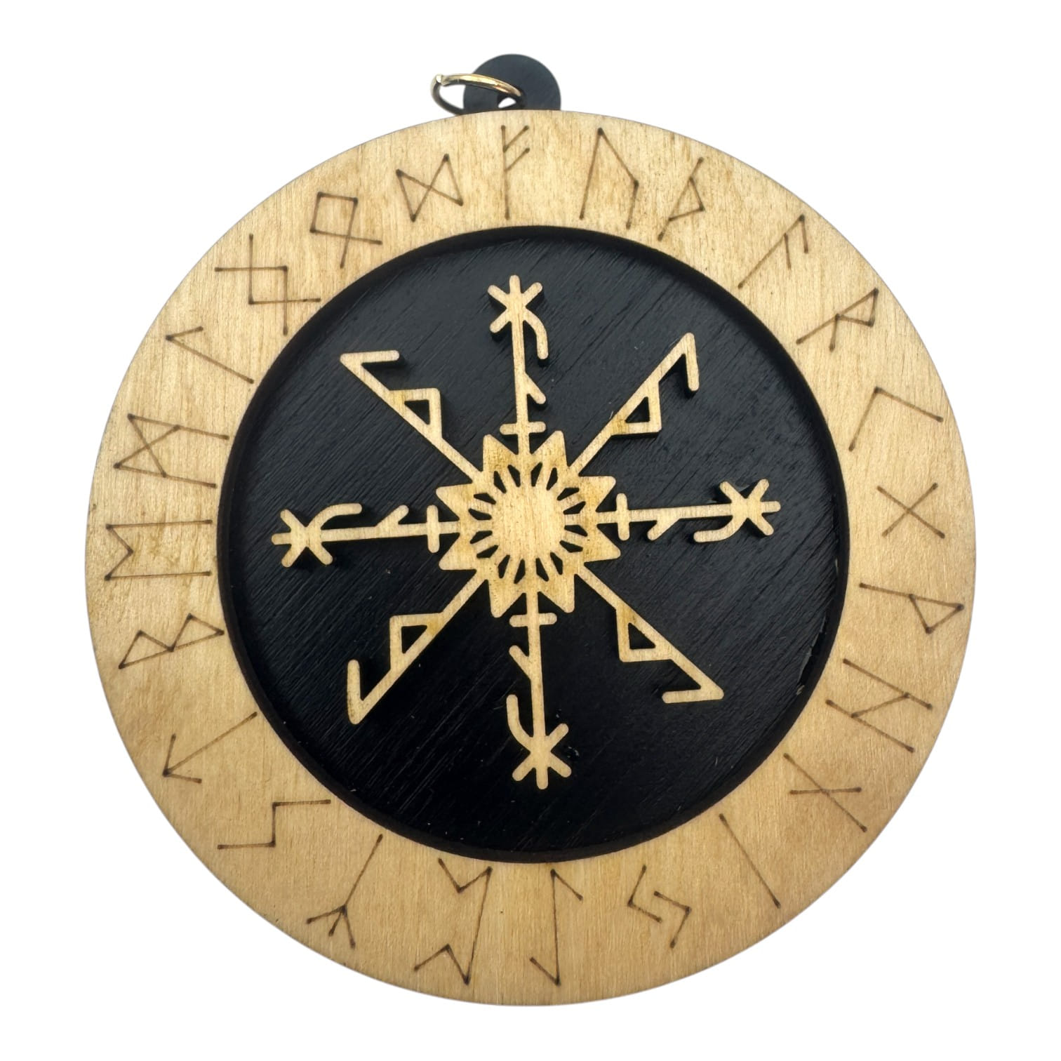 Рунический став Кобра(d-90мм),дерево. Рунический став Кобра(d-90мм),дерево.