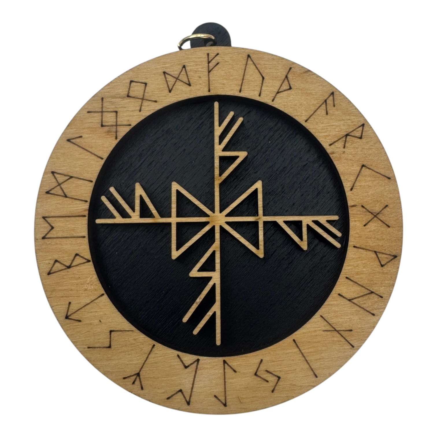 Рунический став Млин(d-90мм),дерево. Рунический став Млин(d-90мм),дерево.