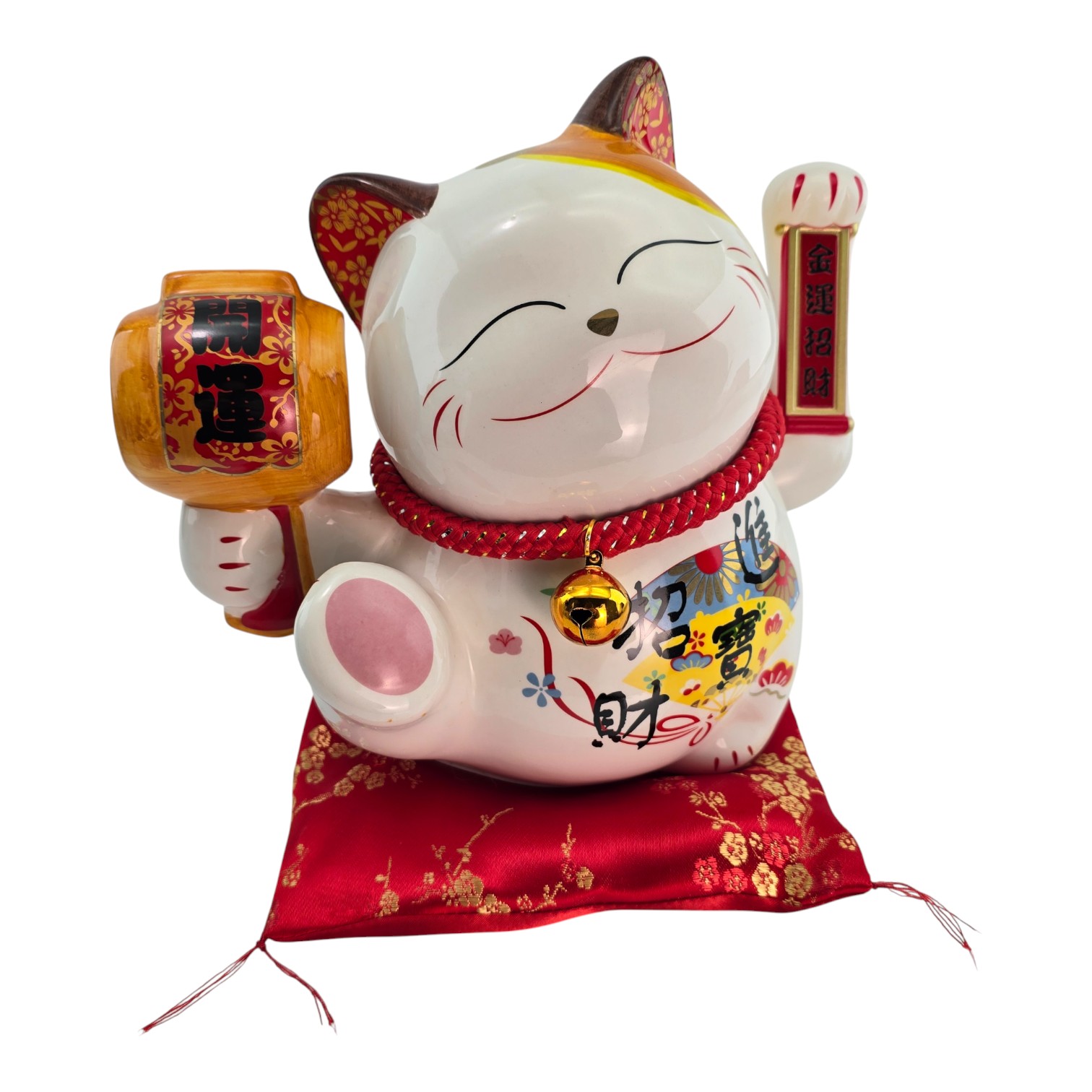 Кот Манэки-Нэко керамический, статуэтка на удачу (23,5 × 23 × 17 см) Кот Манэки-Нэко керамический, статуэтка на удачу (23,5 × 23 × 17 см)