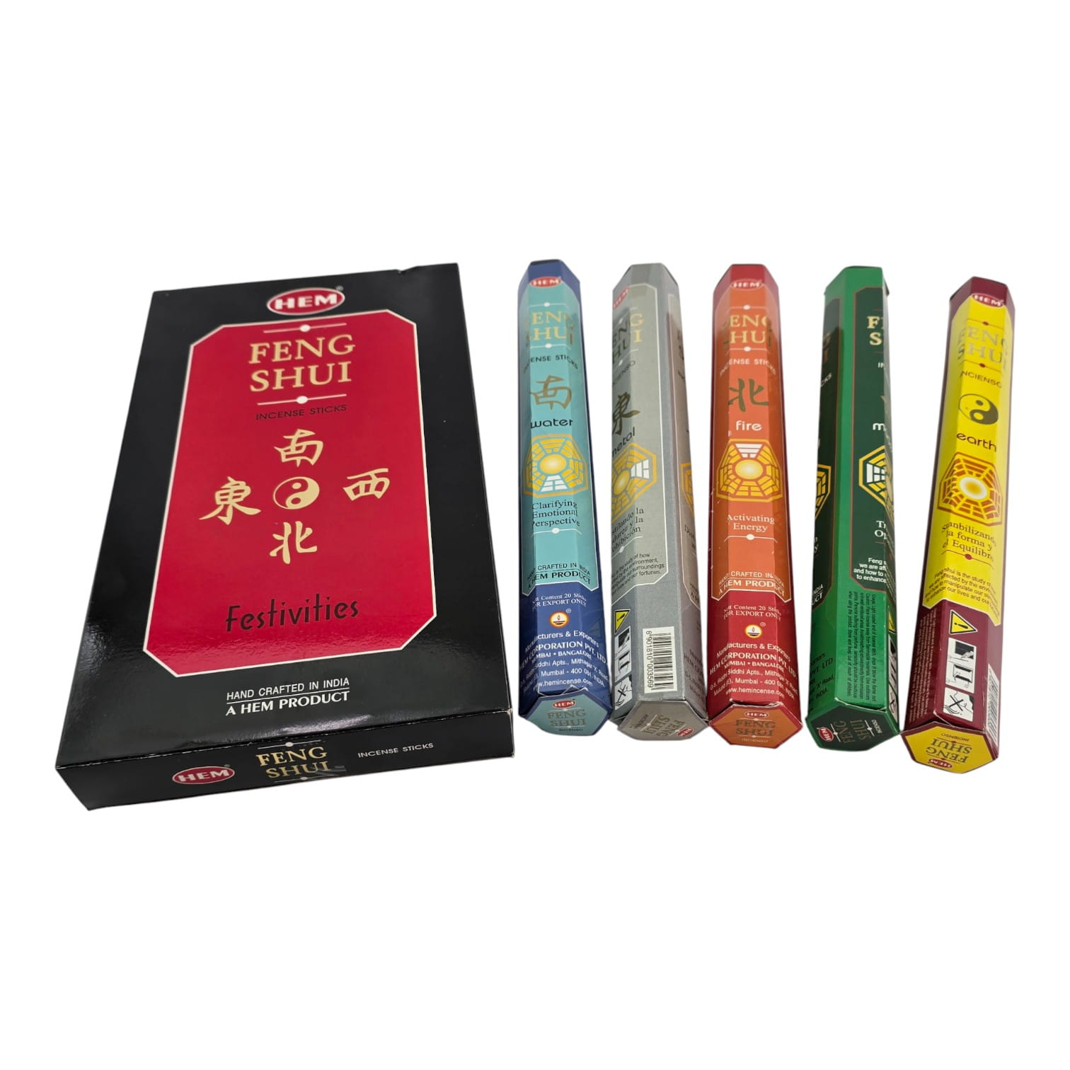 Feng Shui Festival Pack Подарочный набор благовоний (5 элементов) - палочки, 5x20 шт Feng Shui Festival Pack Подарочный набор благовоний (5 элементов) - палочки, 5x20 шт