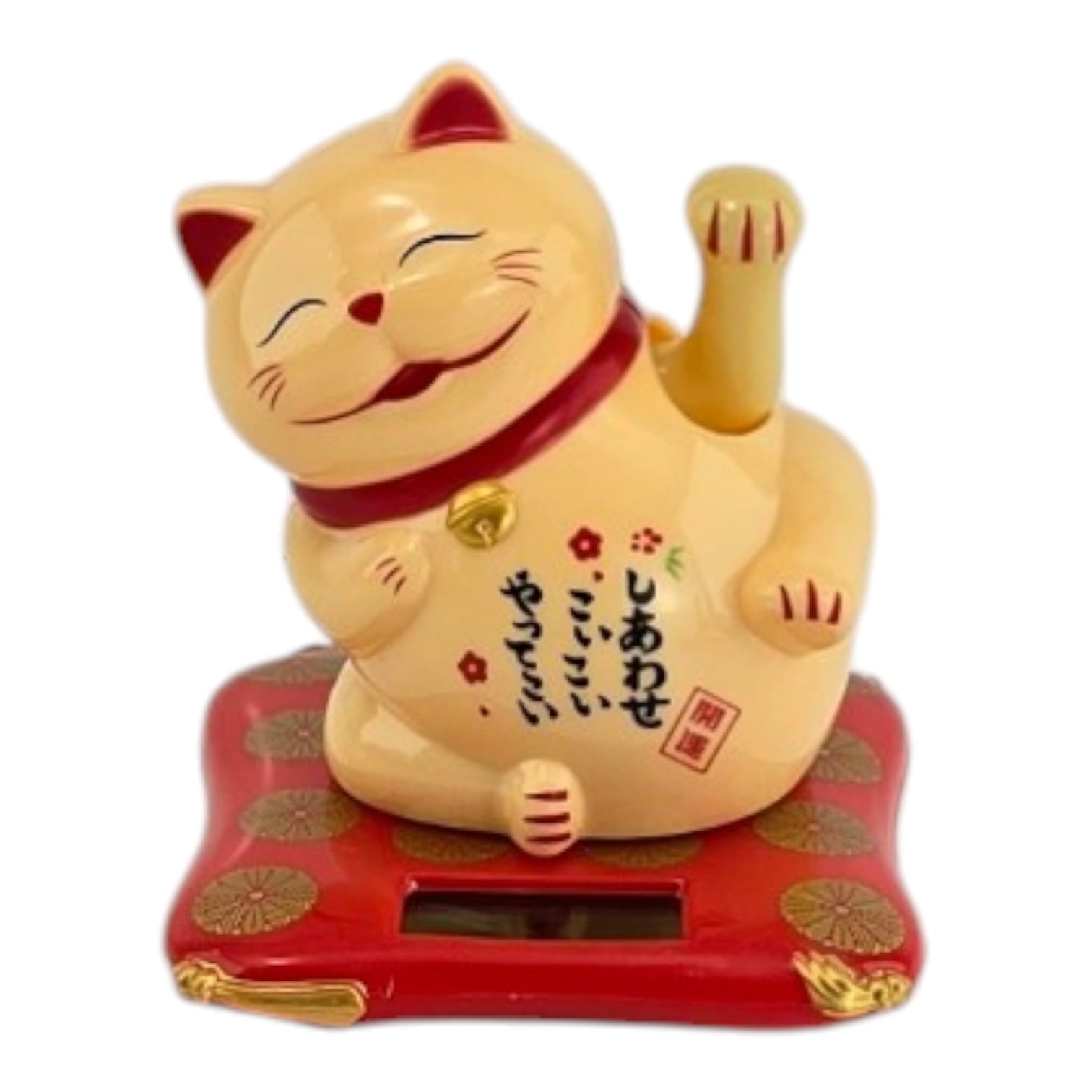 Кошка Манэки-нэко машущая лапами на солнечной батарее (7,5х6,7х7,1 см) Кошка Манэки-нэко машущая лапами на солнечной батарее (7,5х6,7х7,1 см)
