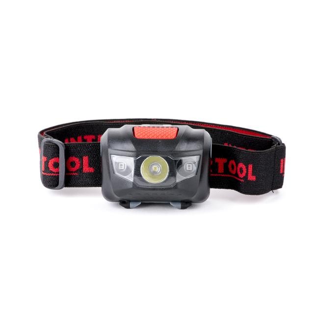 Фонарь налобный светодиодный, пылевлагозащищенный корпус, четыре режима работы, 1 Вт + 2 LED, батарейки 3 ААА INTERTOOL LB-0302 Фонарь налобный светодиодный, пылевлагозащищенный корпус, четыре режима работы, 1 Вт + 2 LED, батарейки 3 ААА INTERTOOL LB-0302