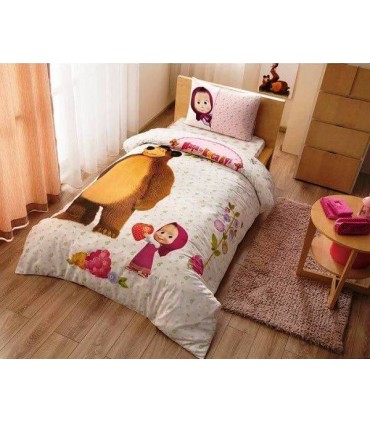 Постельное белье TAC Masha & the Bear Super Berry Турция Постельное белье TAC Masha & the Bear Super Berry Турция