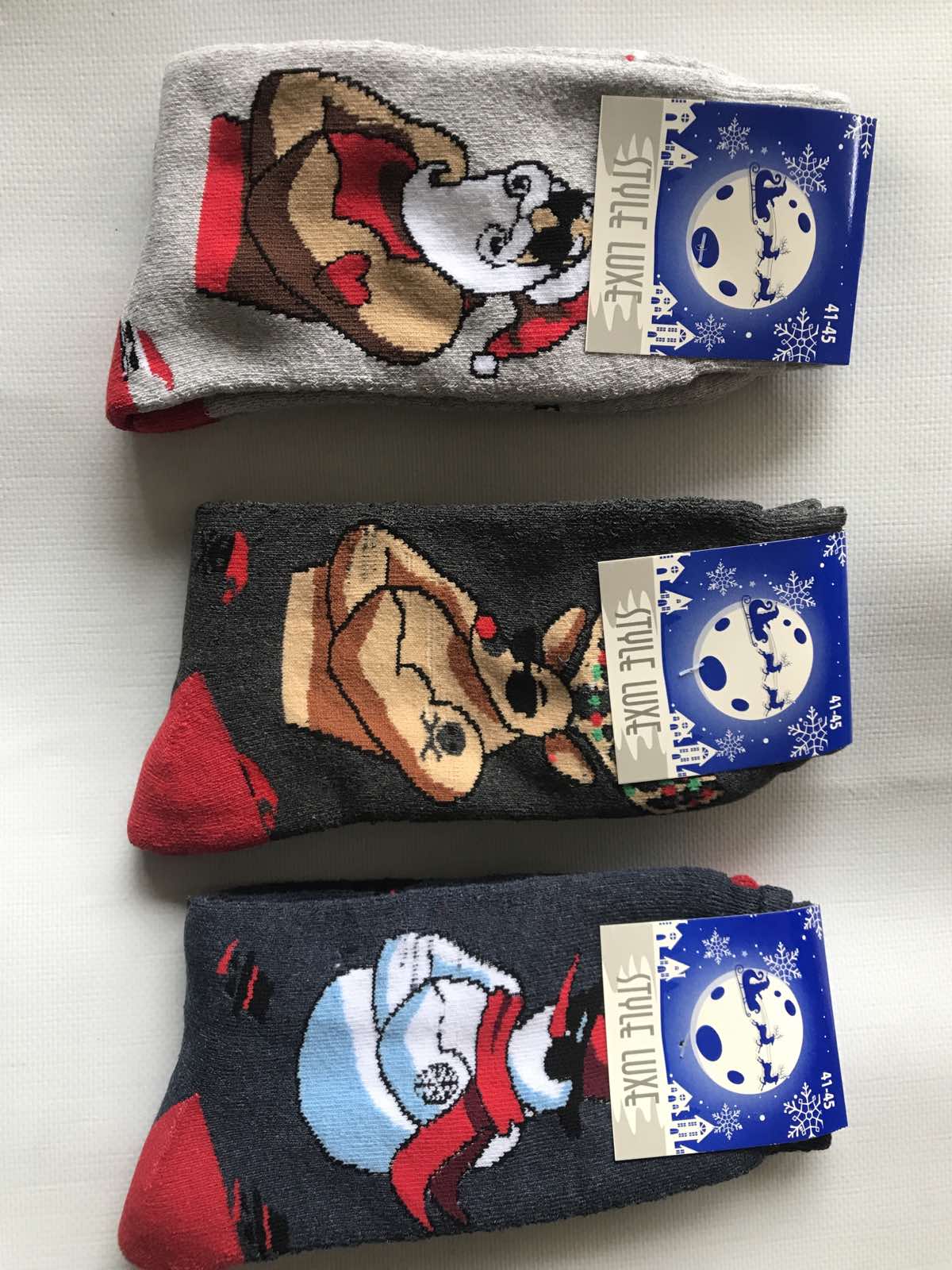 Носки STYLE LUXE ликра махра мужская Новый год. Размеры: 41-45. Цвет : ассорти Носки STYLE LUXE ликра махра мужская Новый год. Размеры: 41-45. Цвет : ассорти