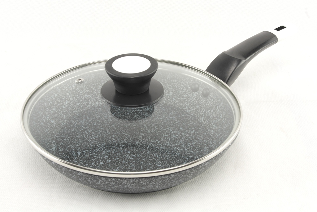 Сковорода 22 См с Крышкою, Гранитное Покрытие A-PLUS 1480 Сковорода 22 См с Крышкою, Гранитное Покрытие A-PLUS 1480