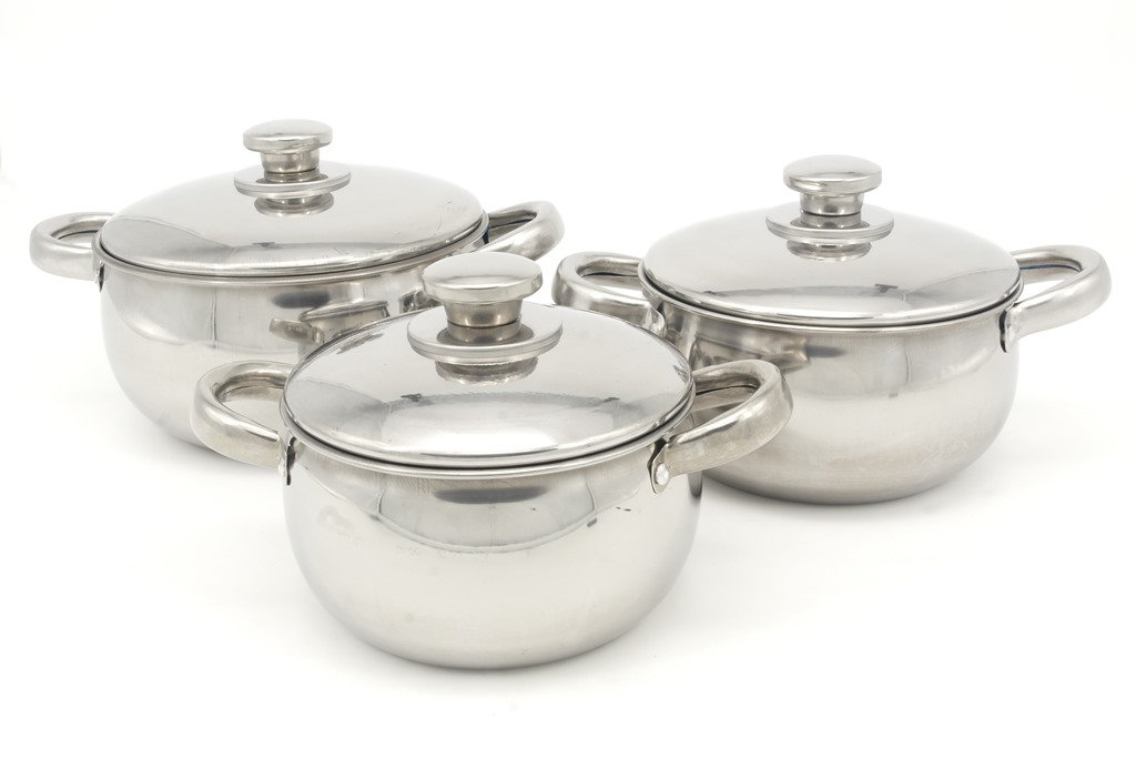 Набор Кастрюль 3 Шт С Крышками Нержавейка A-PLUS 2059 Набор Кастрюль 3 Шт С Крышками Нержавейка A-PLUS 2059