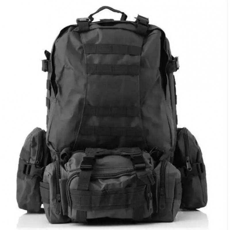 Рюкзак Тактический с подсумками B08 Black 55L Рюкзак Тактический с подсумками B08 Black 55L
