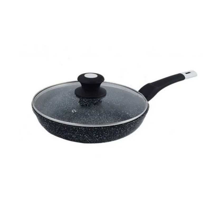 Сковорода UNIQUE UN-5144 22 см с крышкой/гранит темный Сковорода UNIQUE UN-5144 22 см с крышкой/гранит темный