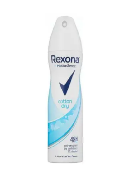 Дезодорант-антиперспирант женский Rexona Cotton dry Легкость хлопка 150 мл Дезодорант-антиперспирант женский Rexona Cotton dry Легкость хлопка 150 мл