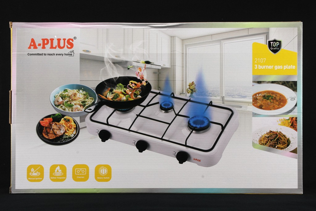 Газовая Плита Настольная 3 Комфорки A-PLUS 2107 Газовая Плита Настольная 3 Комфорки A-PLUS 2107