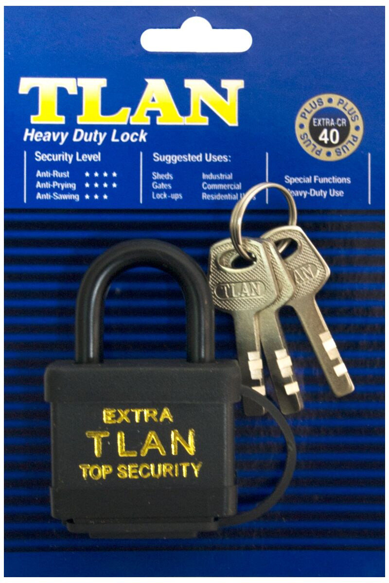 Замок навесной EXTRA TLAN черный 40мм Замок навесной EXTRA TLAN черный 40мм
