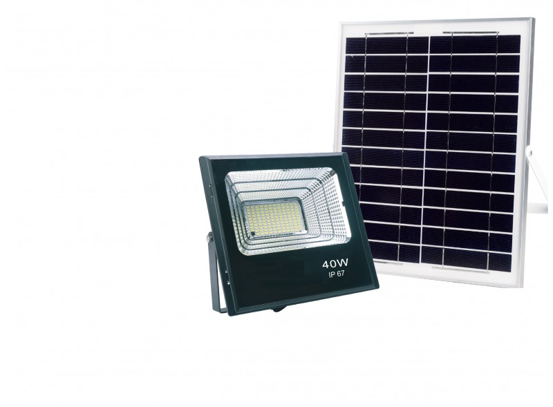 Светодиодный прожектор Luxel на солнечных батареях c микроволновым датчиком движения IP65 40W (SFL-40C) Светодиодный прожектор Luxel на солнечных батареях c микроволновым датчиком движения IP65 40W (SFL-40C)