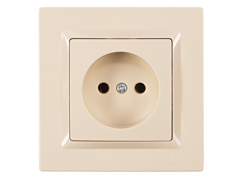 Розетка одинарная Luxel JAZZ (9301) кремовая Розетка одинарная Luxel JAZZ (9301) кремовая