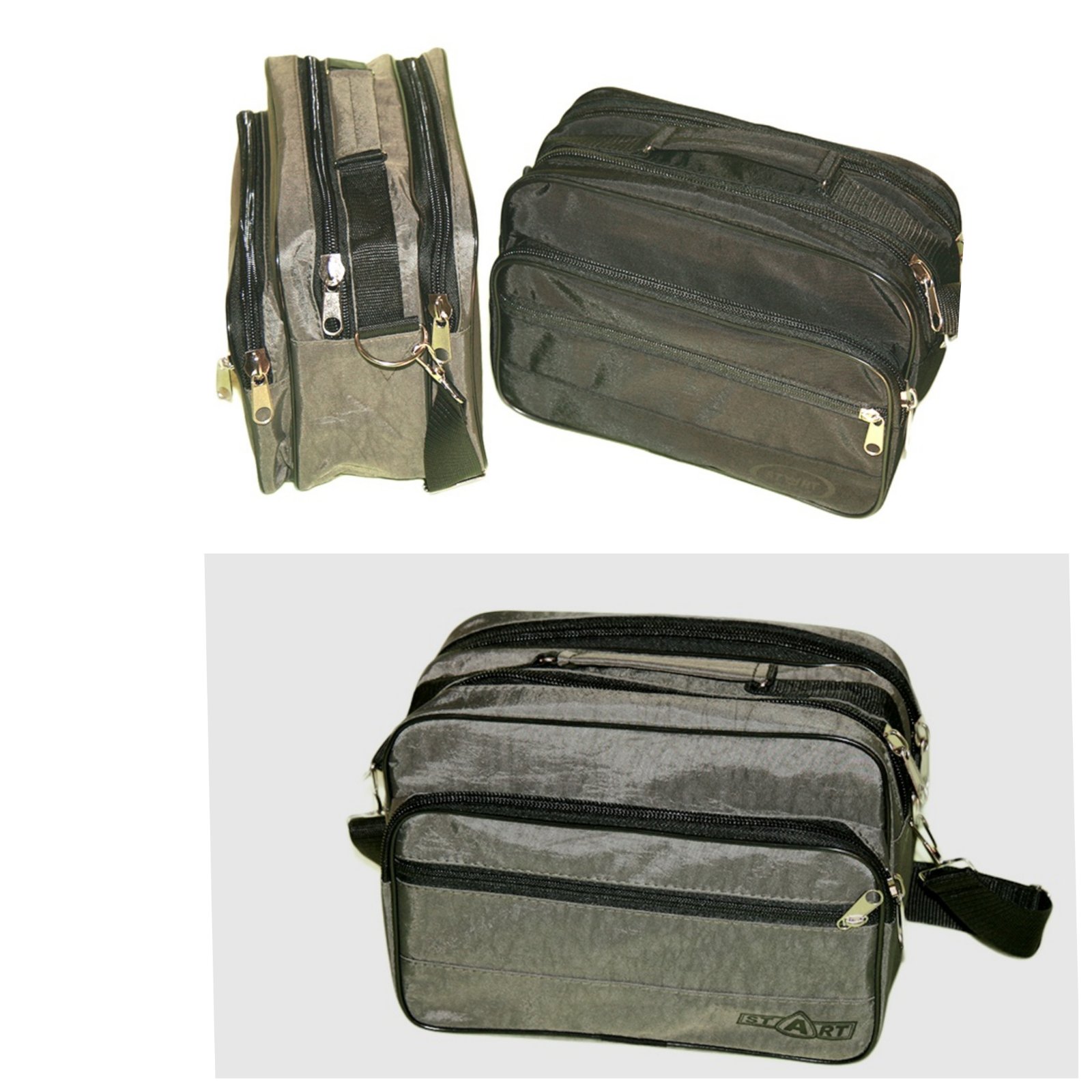 Сумка барсетка пять отделений BAGSTAR К182, цвет оливковый, серый, черный Сумка барсетка пять отделений BAGSTAR К182, цвет оливковый, серый, черный