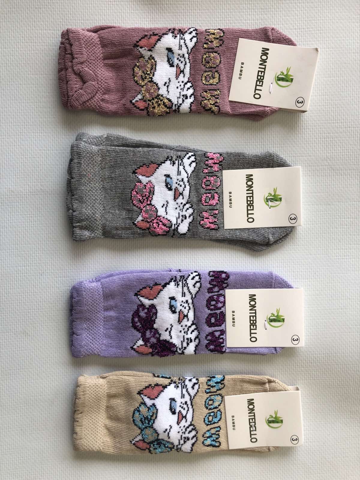 Носки MONTEBELLO ликра хлопок средний детский . Размеры : 3-4 ; 7-8 . Цвет : ассорти. Производство Турция Носки MONTEBELLO ликра хлопок средний детский . Размеры : 3-4 ; 7-8 . Цвет : ассорти. Производство Турция