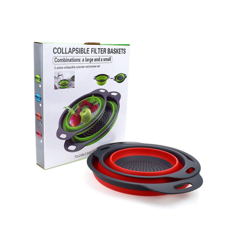 Дуршлаг складной COLLAPSIBLE FILTER BASKETS (силиконовый) Дуршлаг складной COLLAPSIBLE FILTER BASKETS (силиконовый)