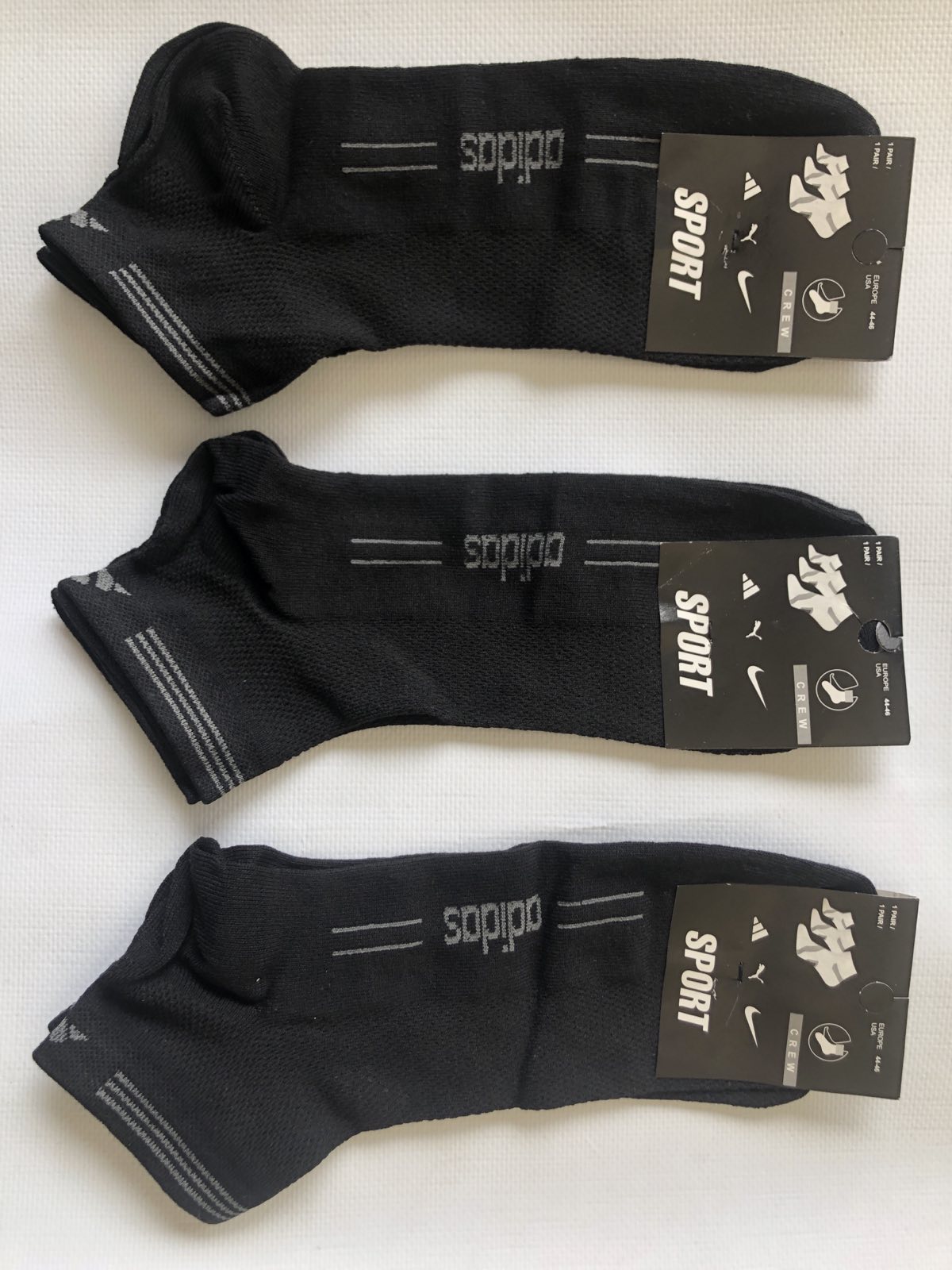 Носки ADIDAS ликра хлопок патик сетка 44-46 . Цвет : черный Носки ADIDAS ликра хлопок патик сетка 44-46 . Цвет : черный