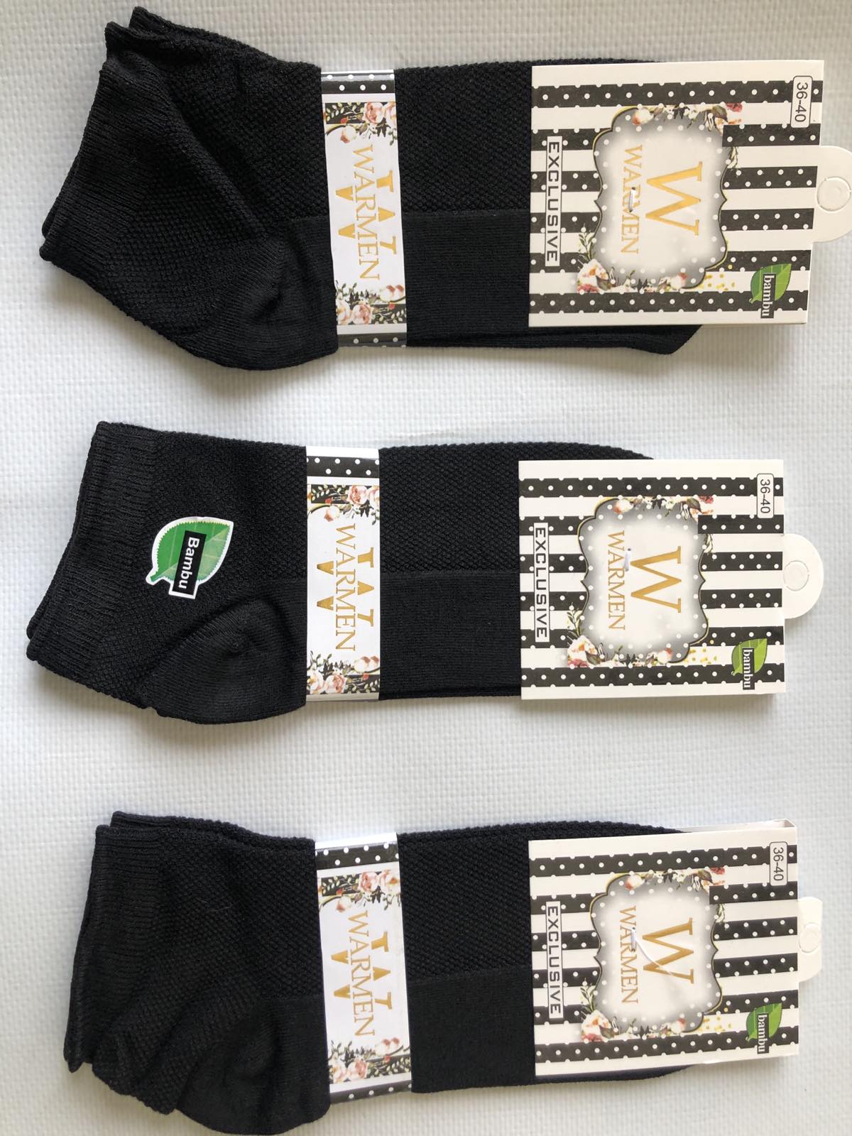 Носки WARMEN ликра бамбук патики ( низкие ) 36-40. Цвет : черный . Производство Турция Носки WARMEN ликра бамбук патики ( низкие ) 36-40. Цвет : черный . Производство Турция