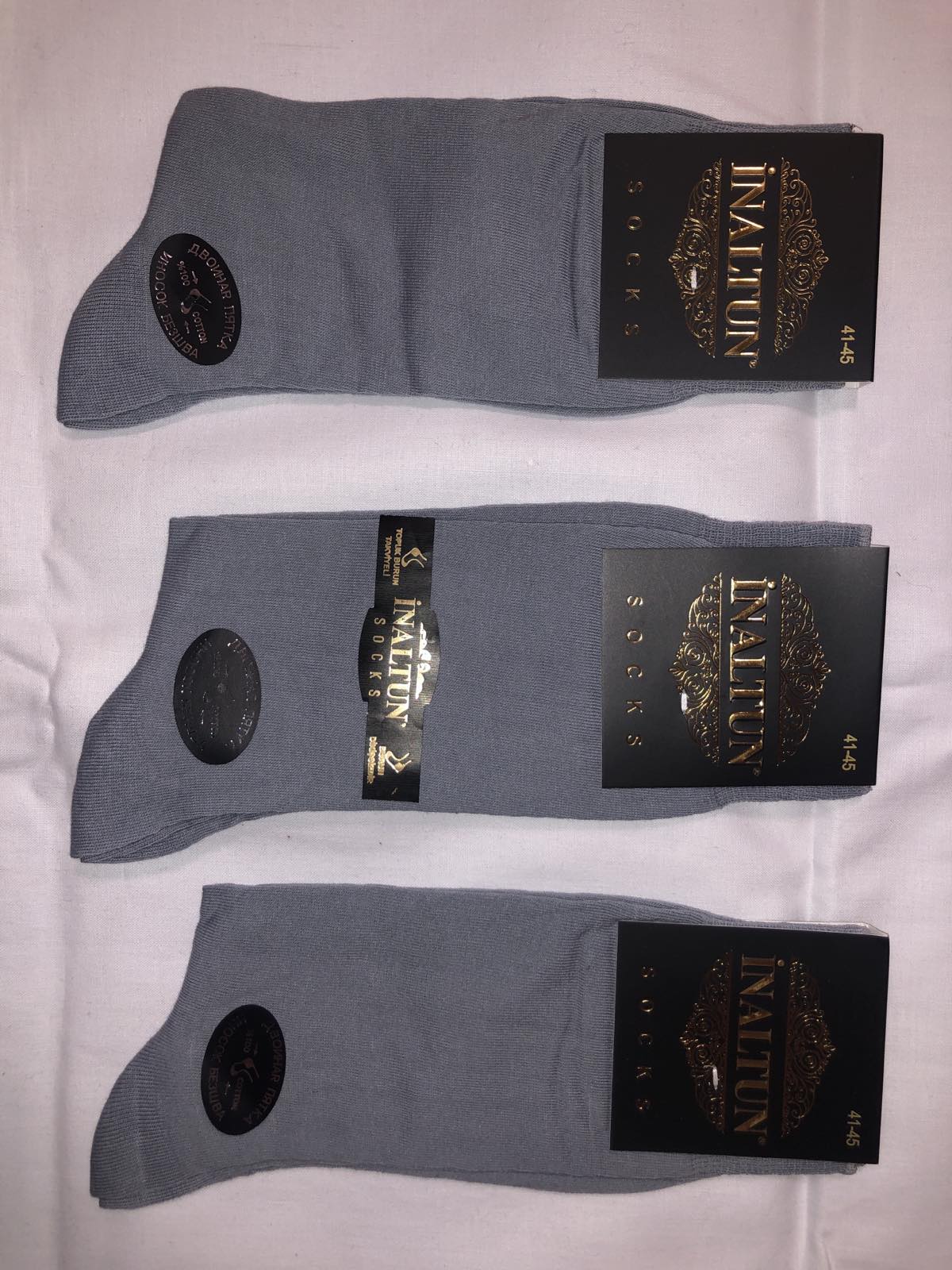 Носки INALTUN хлопок классика 41-45 безшовные двойная пятка и носок . Цвет : светло серые Турция Носки INALTUN хлопок классика 41-45 безшовные двойная пятка и носок . Цвет : светло серые Турция