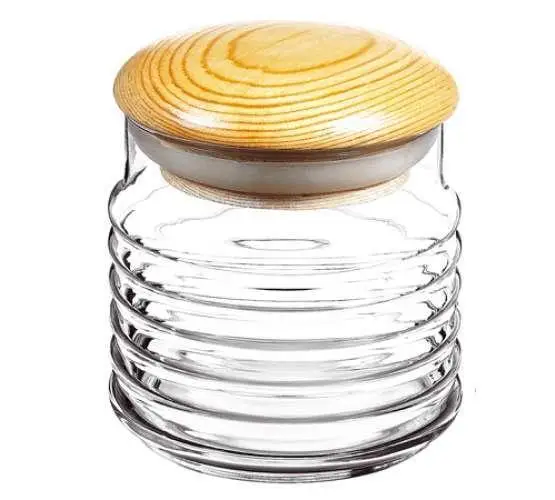 Банку для сипучих з дерев'яною кришкою 630 мл (BABYLON) Pasabahce Турция Банку для сипучих з дерев'яною кришкою 630 мл (BABYLON) Pasabahce Турция