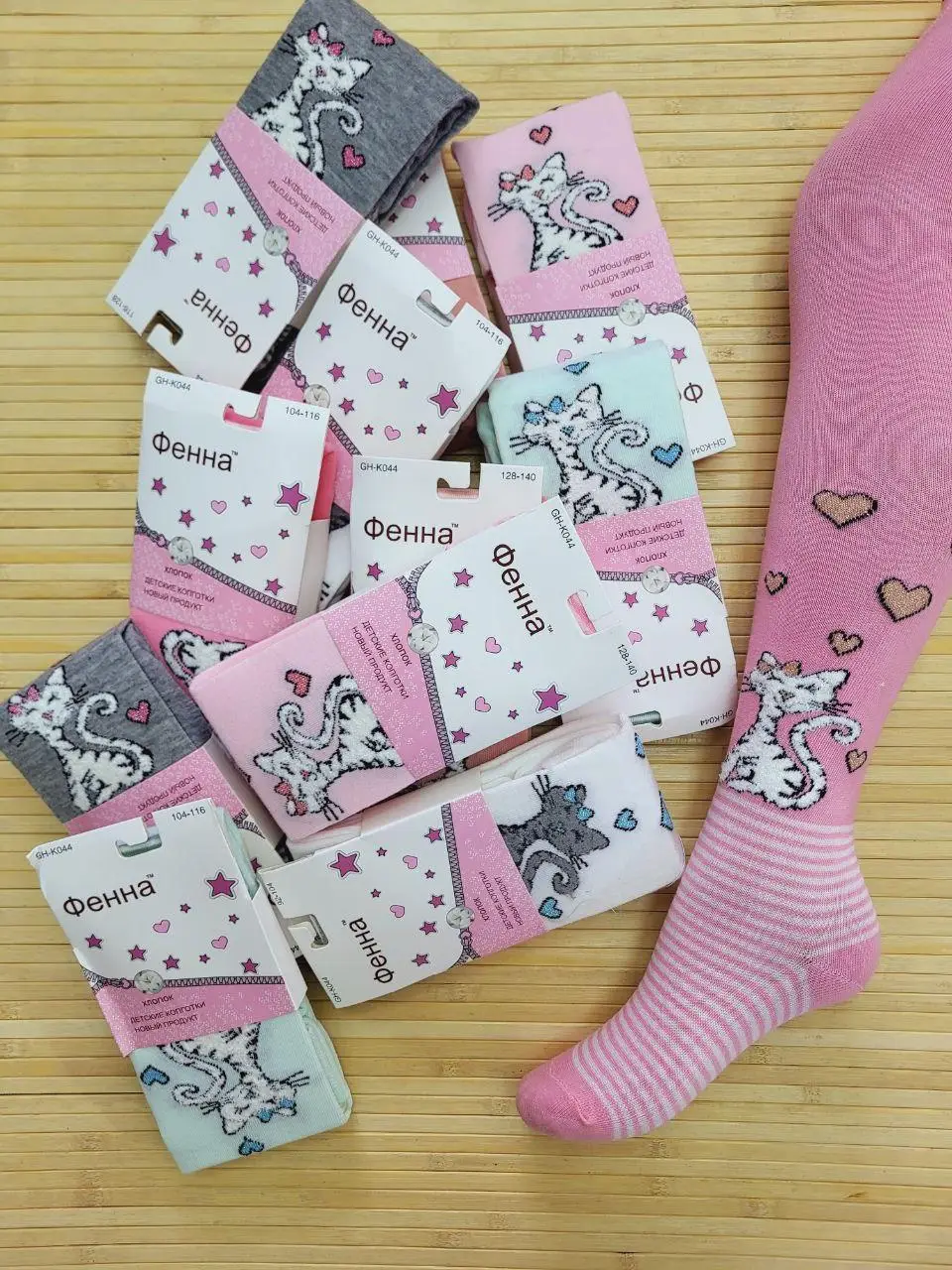 Колготи бавовняні "Фенна" для дівчаток р.92/140, K044 Колготи бавовняні "Фенна" для дівчаток р.92/140, K044