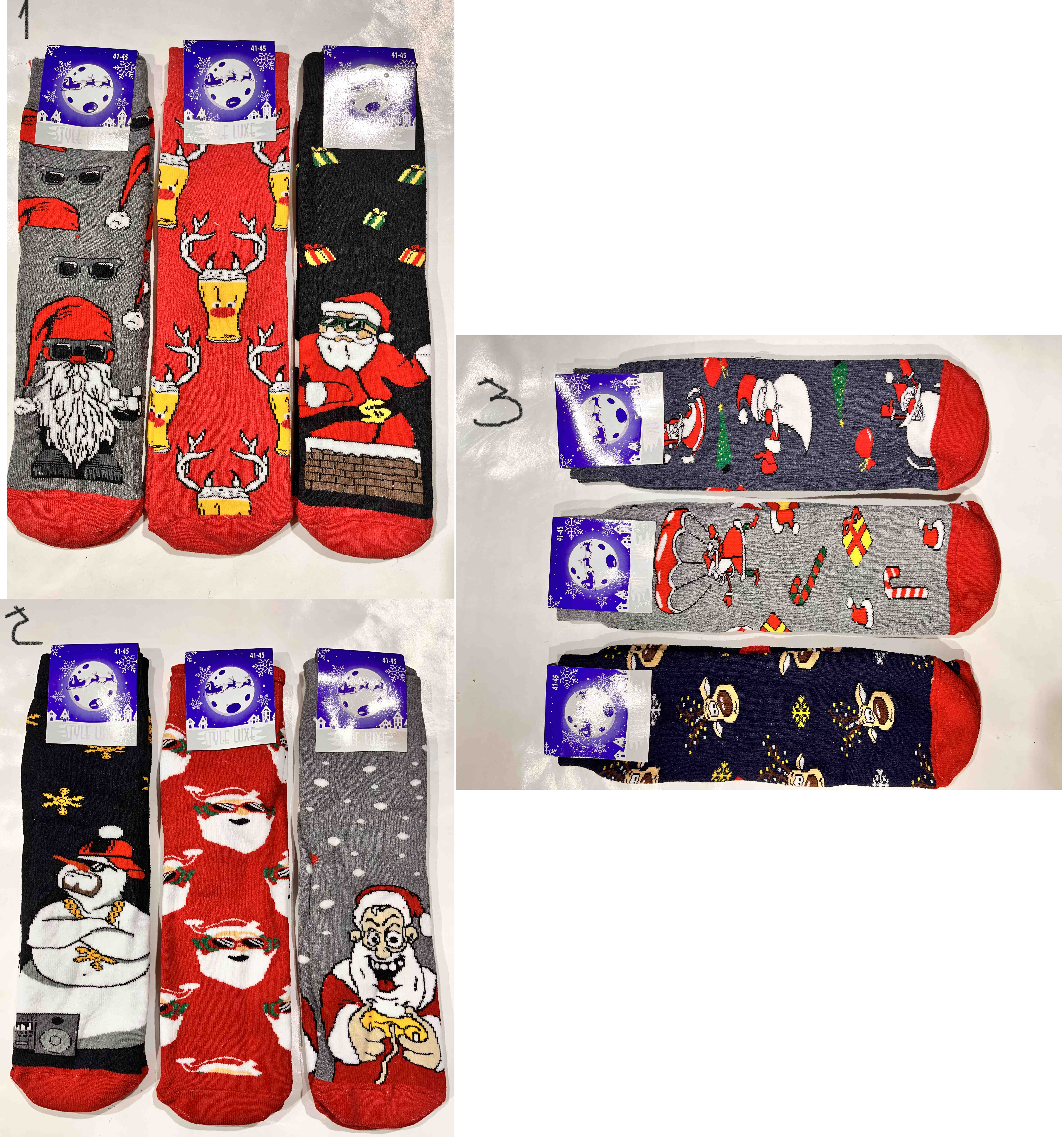 Мужские махровые носки новогодние STYLE LUXE Мужские махровые носки новогодние STYLE LUXE