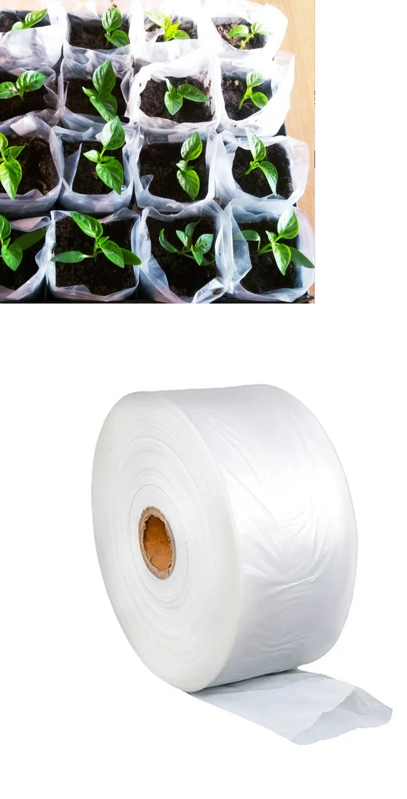 Полиэтиленовый рукав для рассады 15см х 500м 40 мкм (белый) пакеты для рассады Полиэтиленовый рукав для рассады 15см х 500м 40 мкм (белый) пакеты для рассады